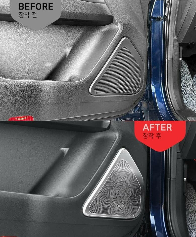 Stainless Steel Door Speaker Covers for KGM SsangYong Musso - Image 4