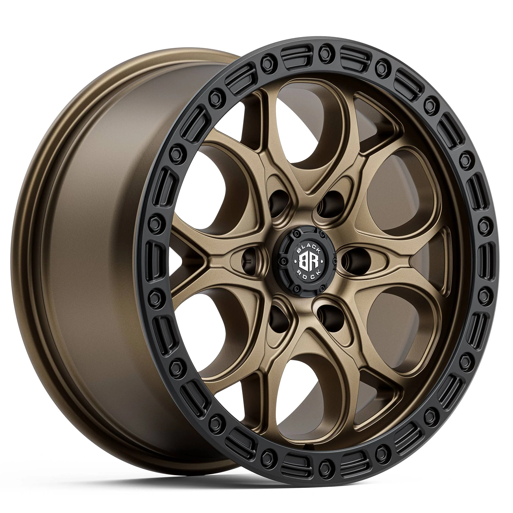 BLACK ROCK BOLT DARK BRONZE BLACK RING 18X8.5 6X139.7