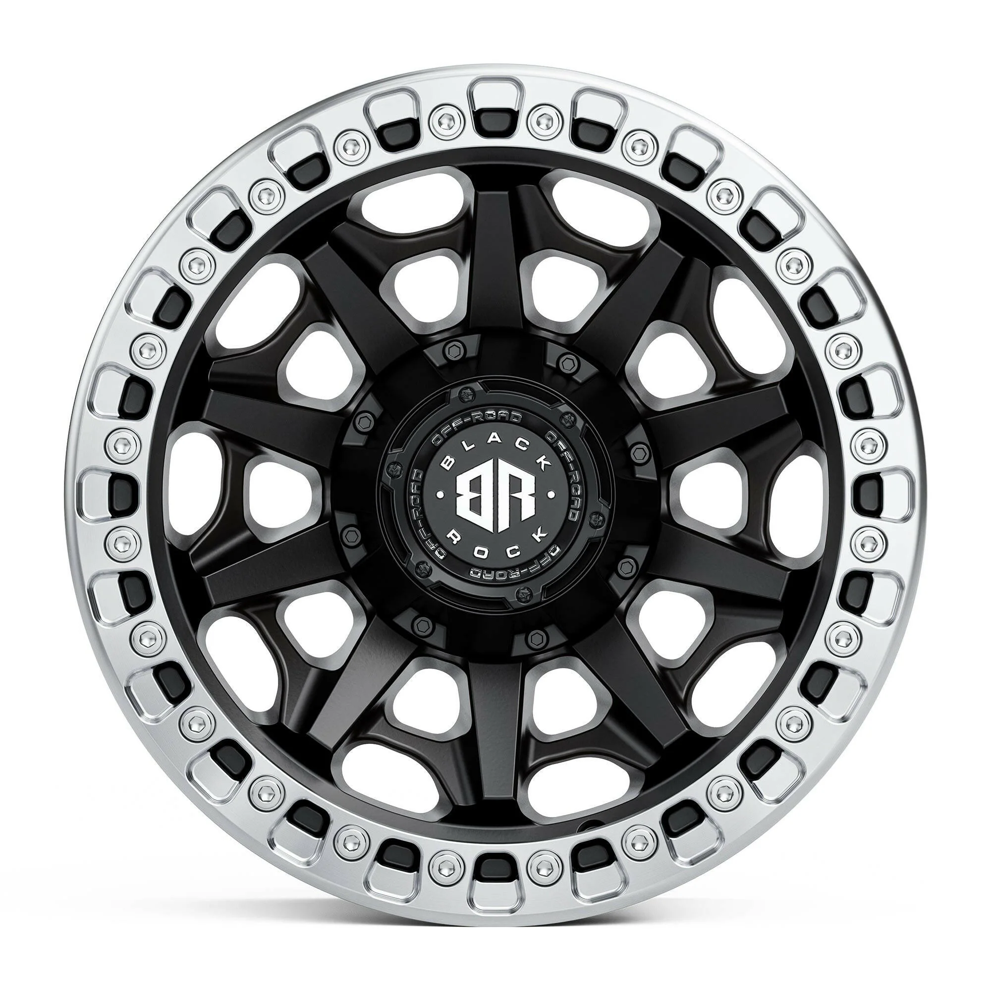 BLACK ROCK CAGE BEADLOCK SATIN BLACK 17X9 - Image 2