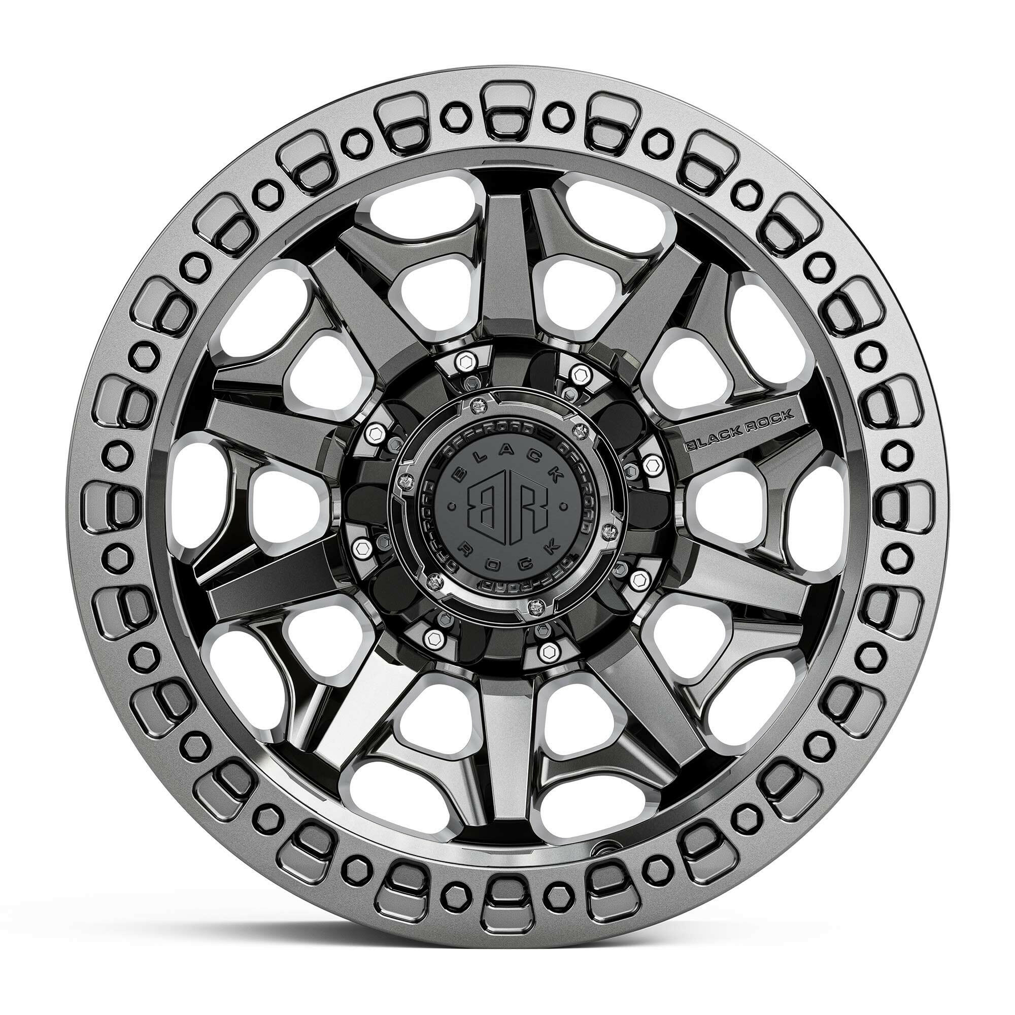 BLACK ROCK CAGE BLACK CHROME 17X9 - Image 2