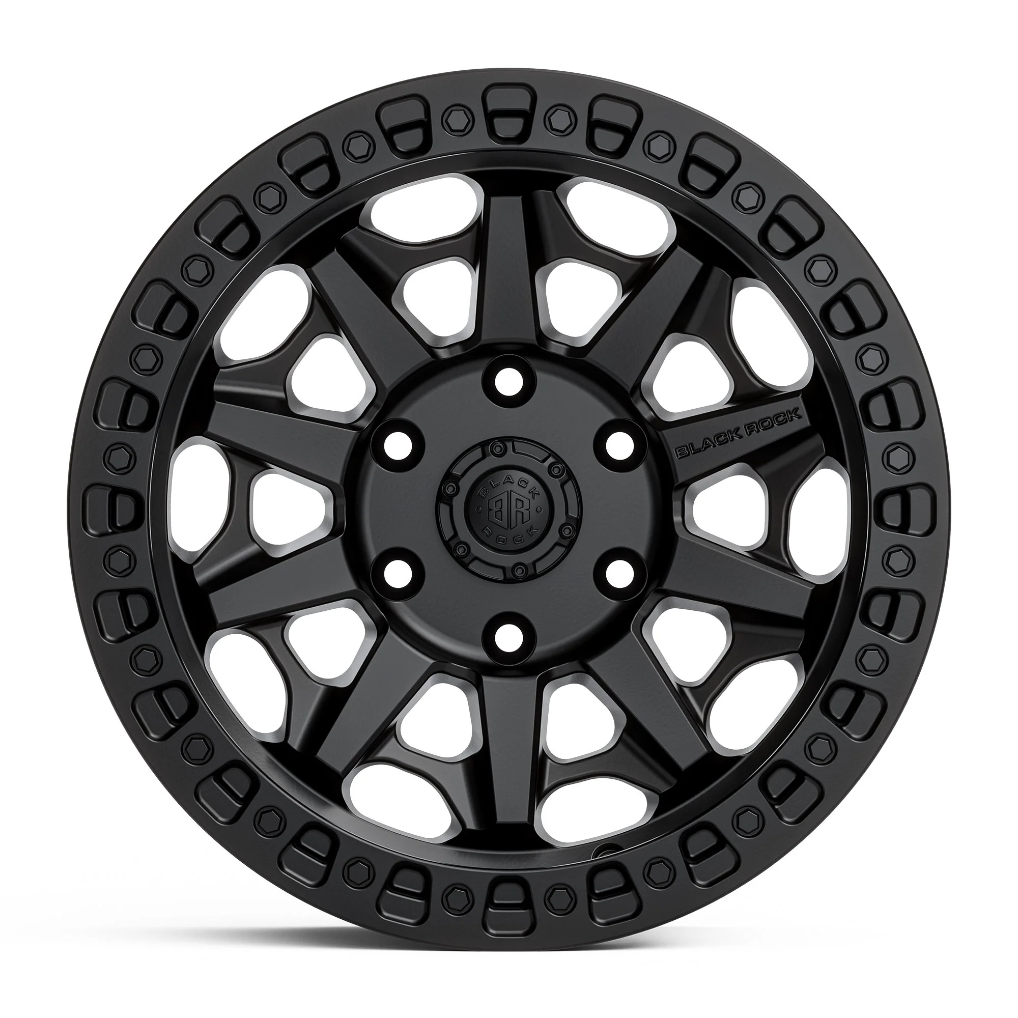 BLACK ROCK CAGE SATIN BLACK 17X8 - Image 2