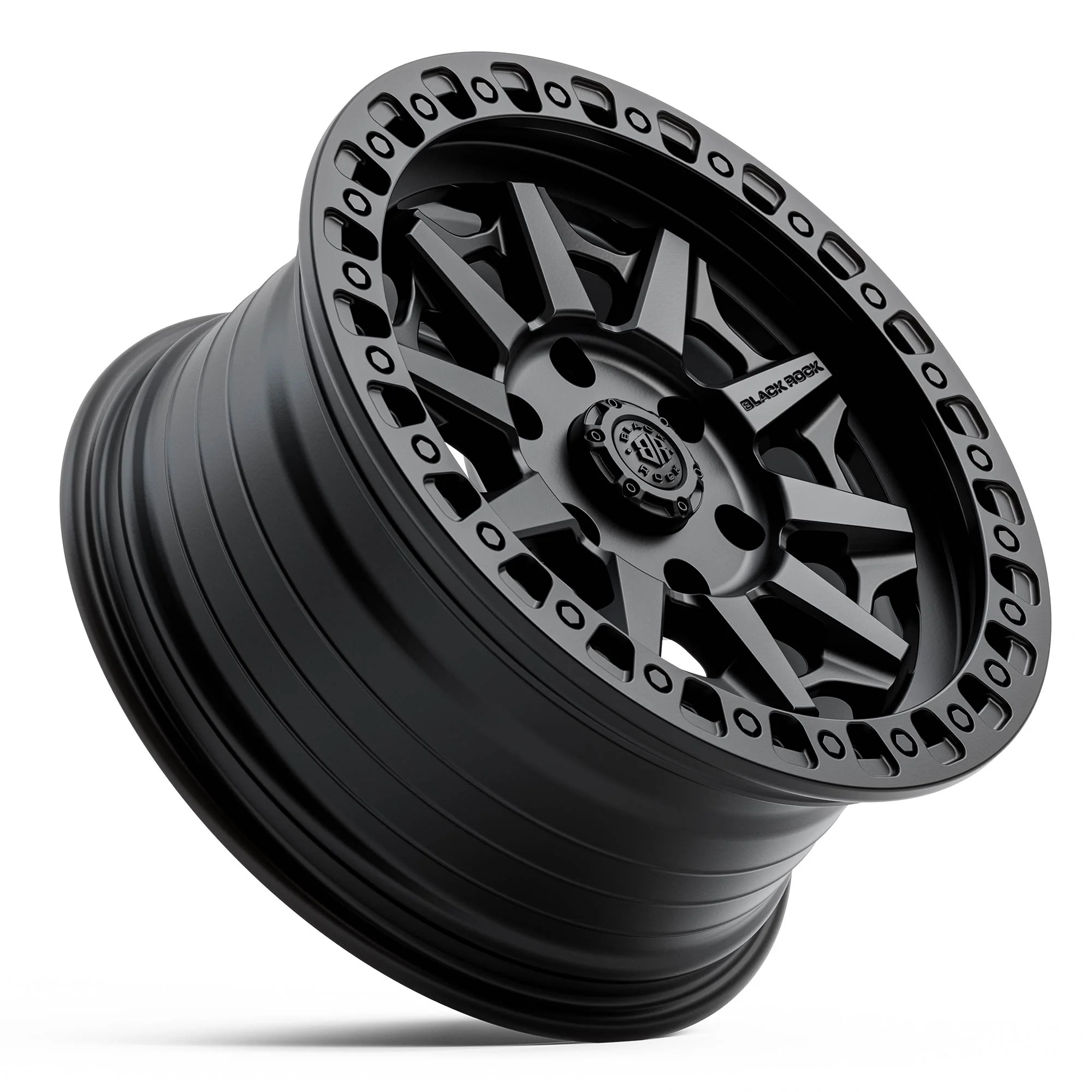 BLACK ROCK CAGE SATIN BLACK 17X8 - Image 3