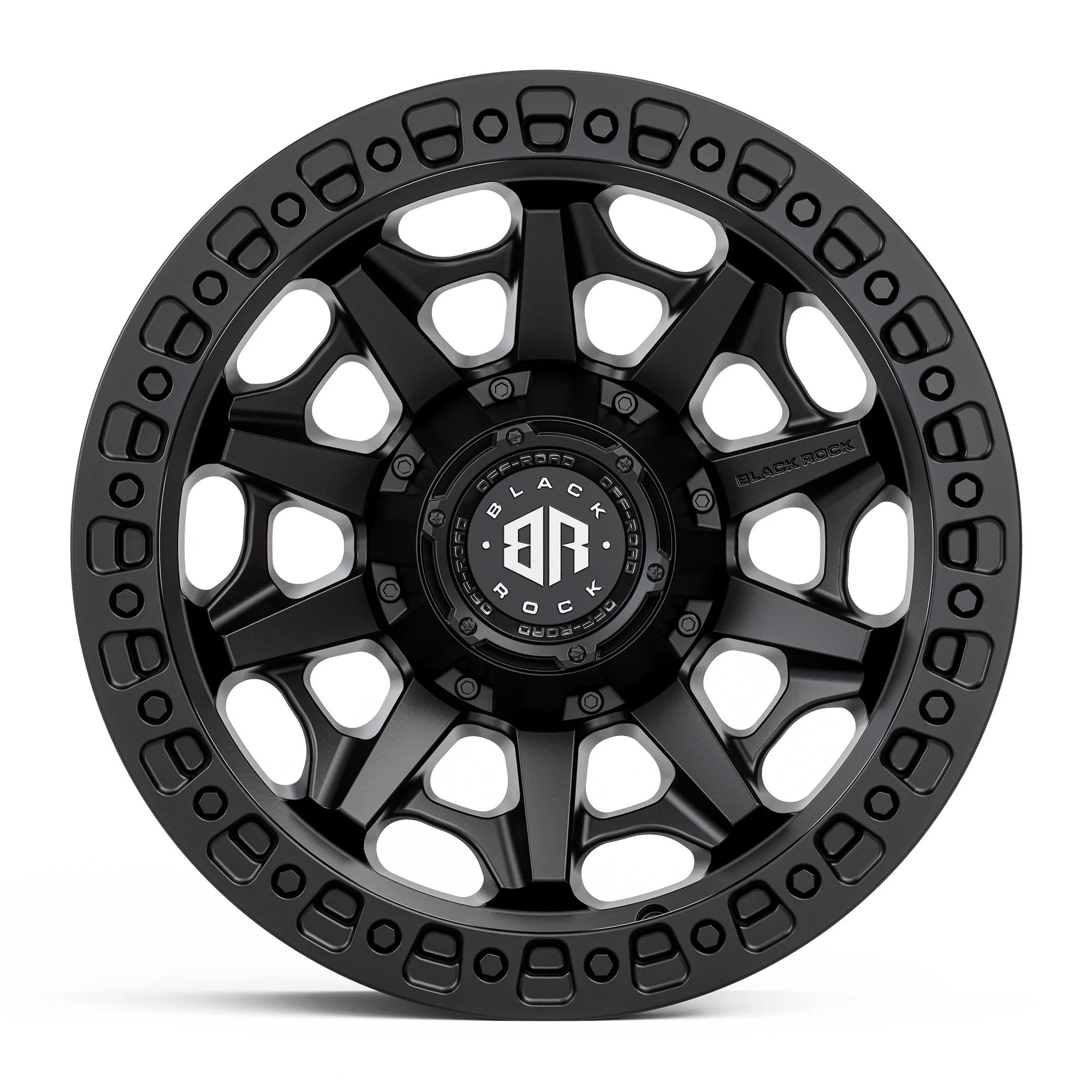 BLACK ROCK CAGE SATIN BLACK 17X9 - Image 2
