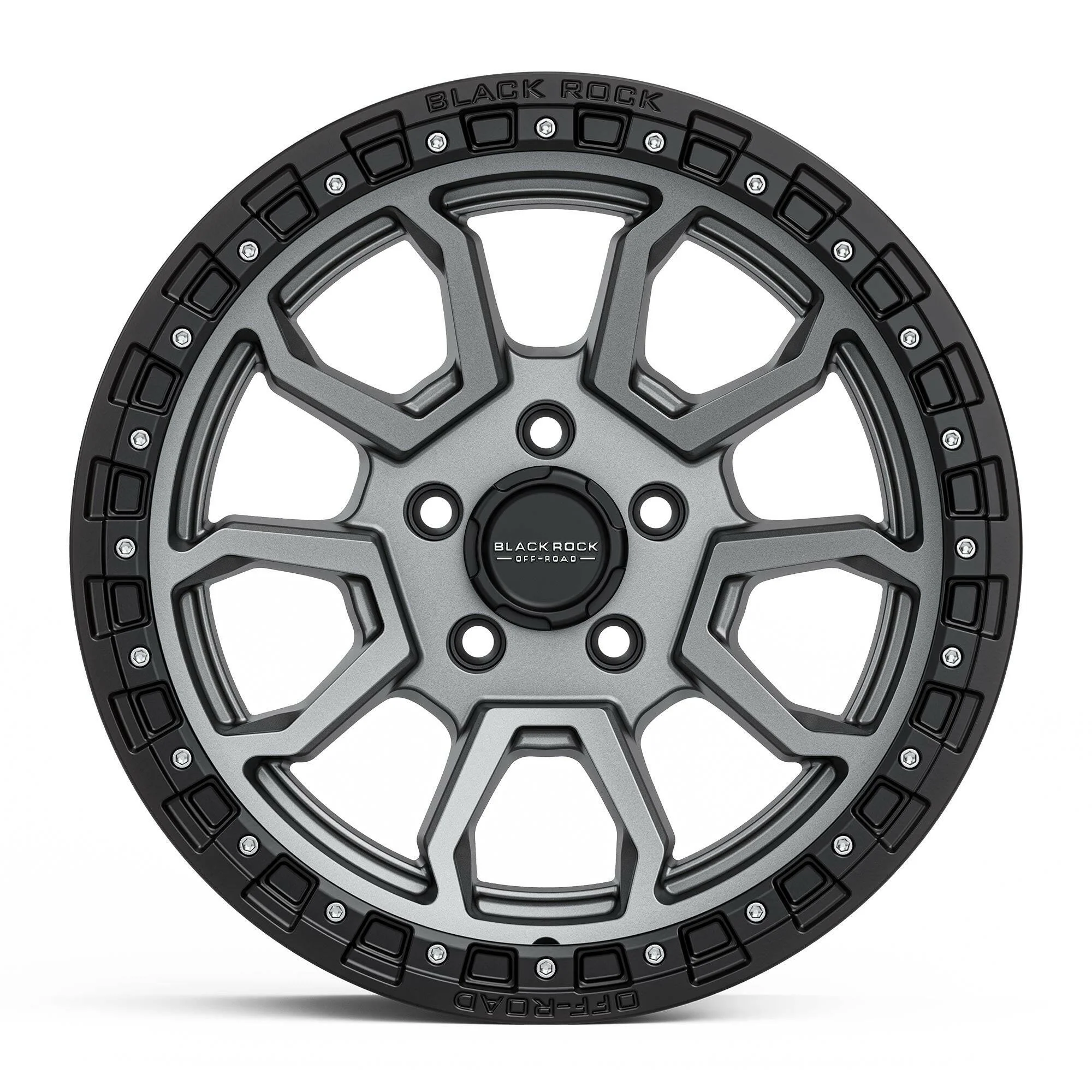 BLACK ROCK COBRA 5S GUNMETAL GREY BLACK RING 17X9 - Image 2
