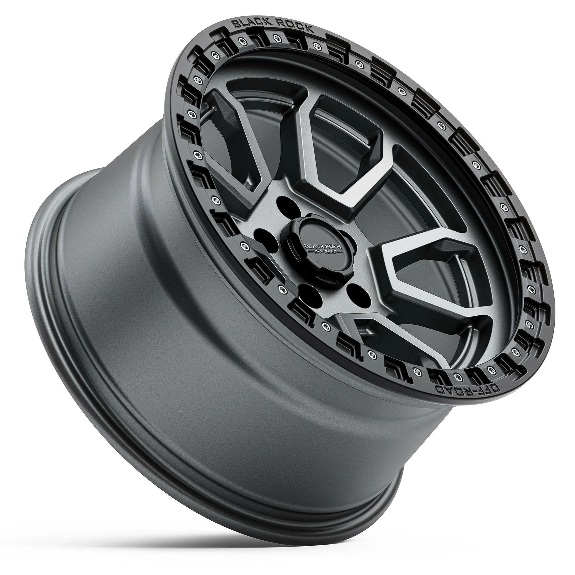 BLACK ROCK COBRA 5S GUNMETAL GREY BLACK RING 17X9 - Image 3