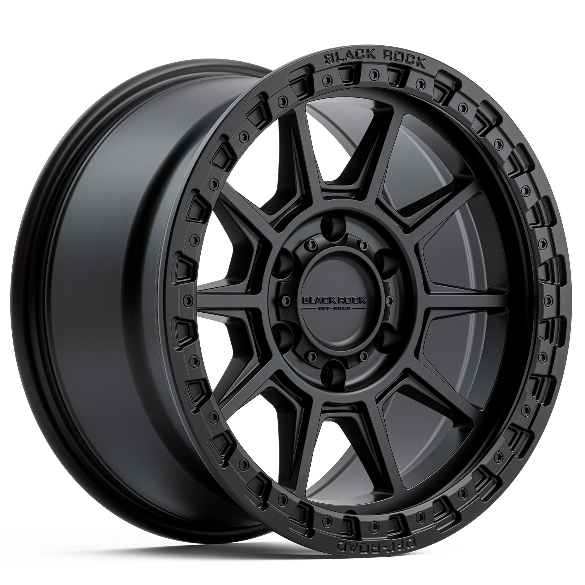 BLACK ROCK GUNNER SATIN BLACK 18X9 6X139.7