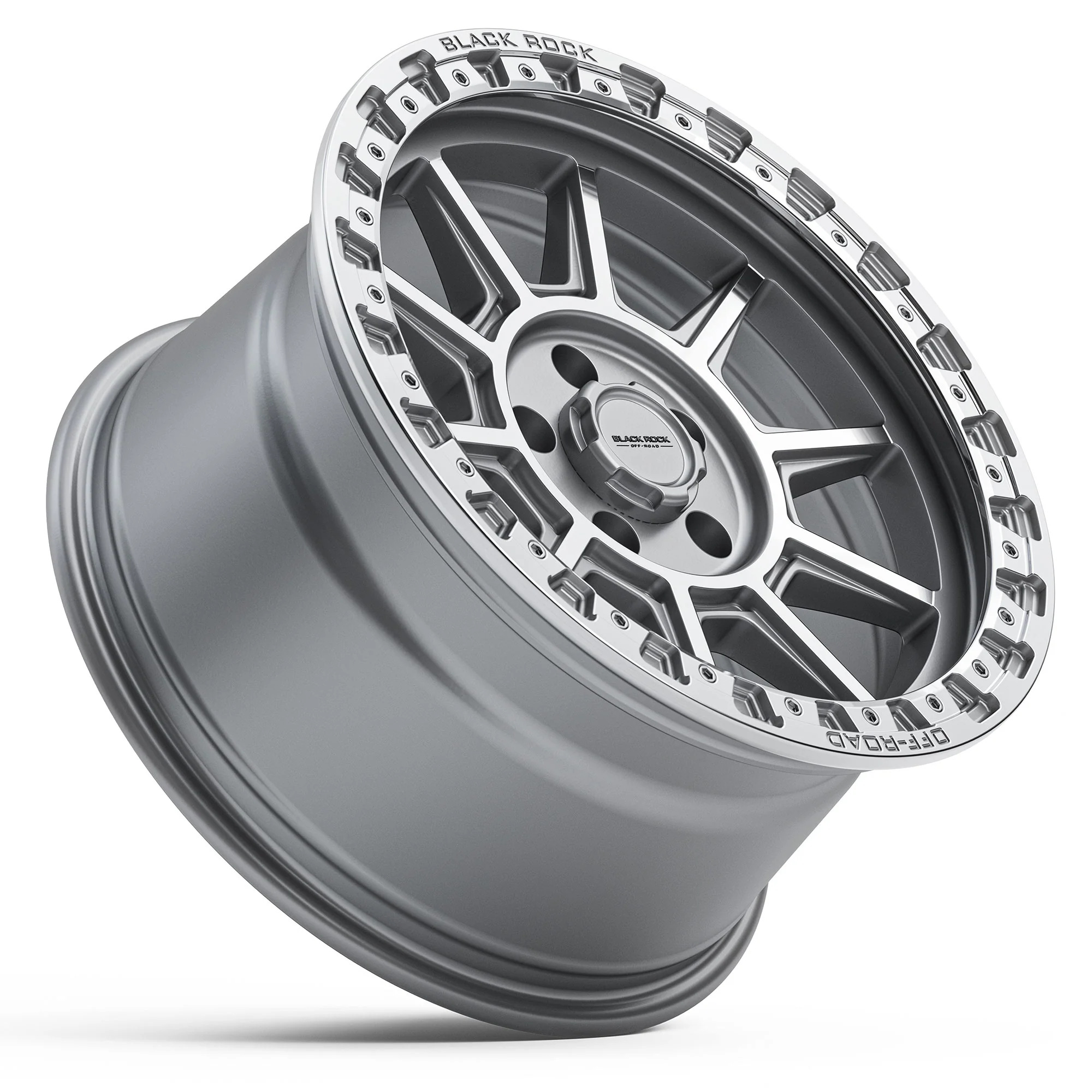 BLACK ROCK GUNNER SILVER MACHINED 17X9 - Image 3