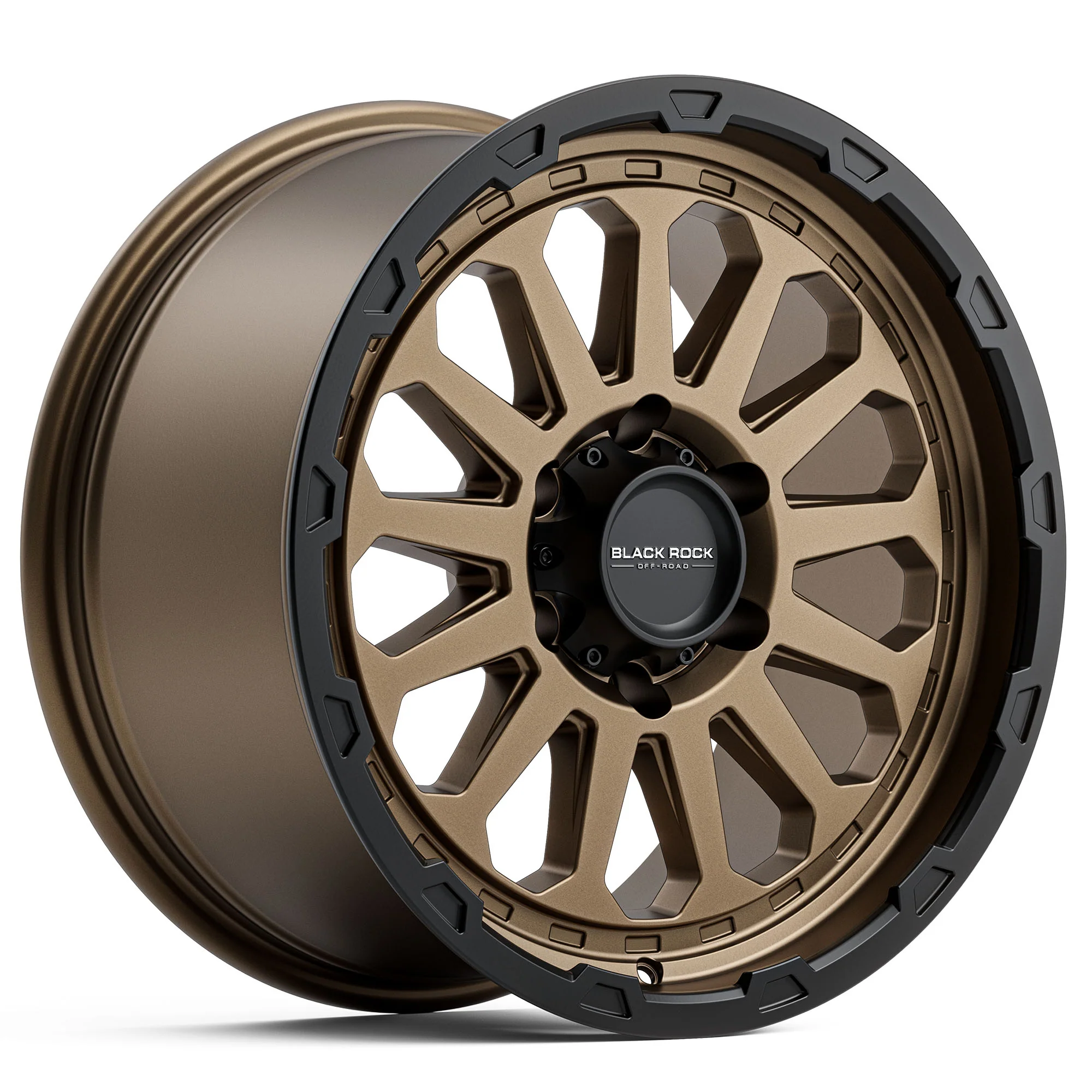 BLACK ROCK PRIME DARK BRONZE WITH BLACK RING 18X9 6X139.7
