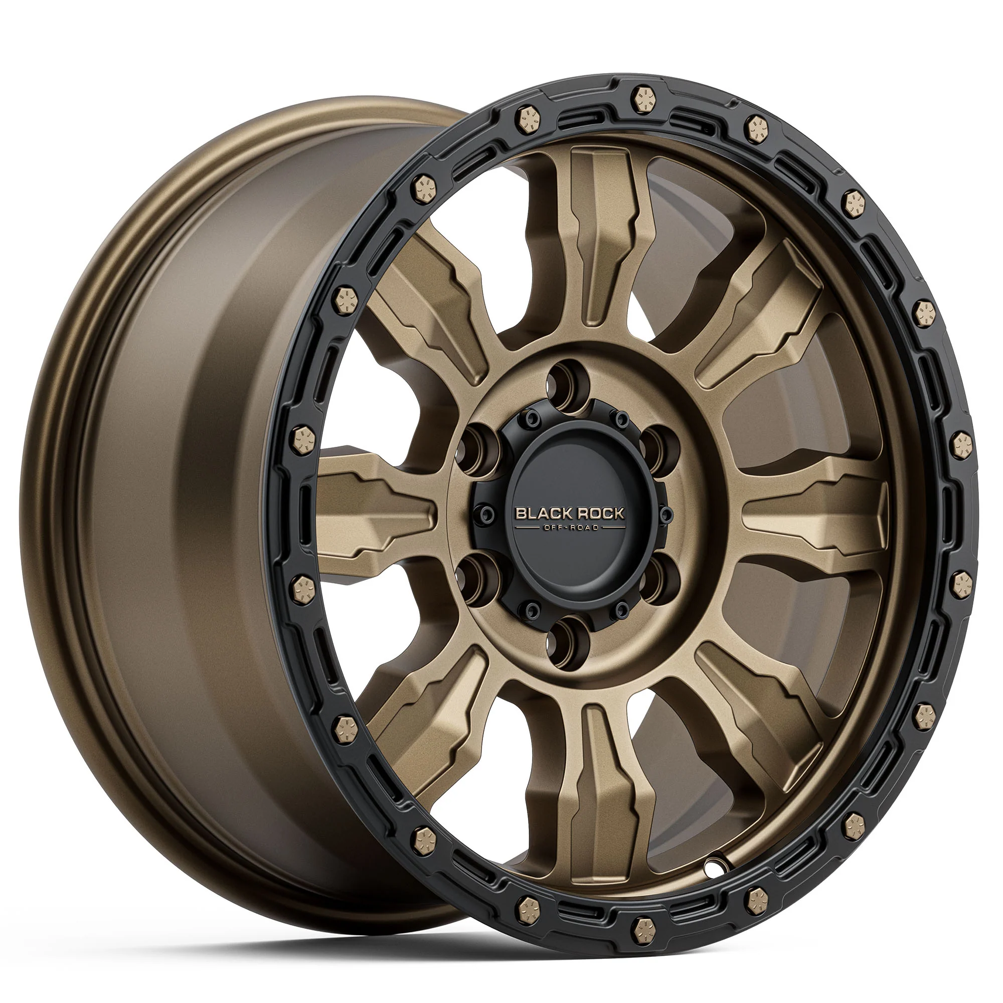 BLACK ROCK VENTURE DARK BRONZE BLACK RING 18X9 6X139.7