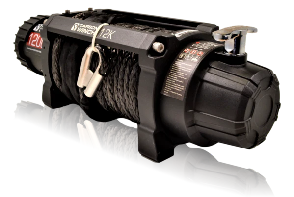 Carbon 12K 12000lb Electric Winch With Black Rope & Hook VER. 2 - Image 12