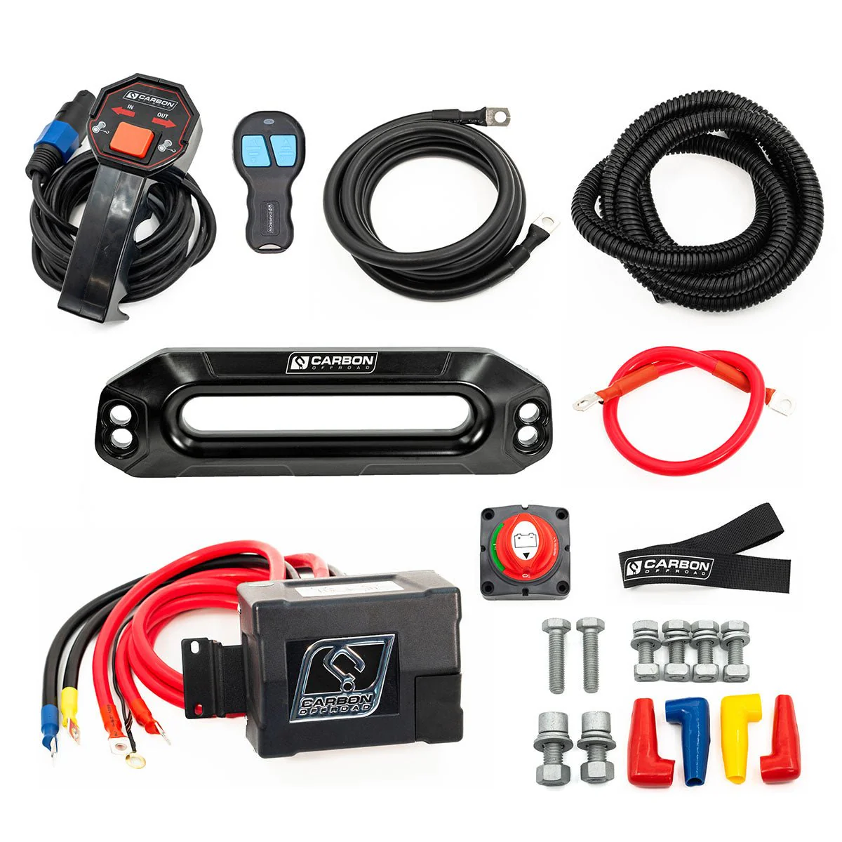 Carbon 12K - 12000lb Winch V3X With Soft Shackle - Image 2