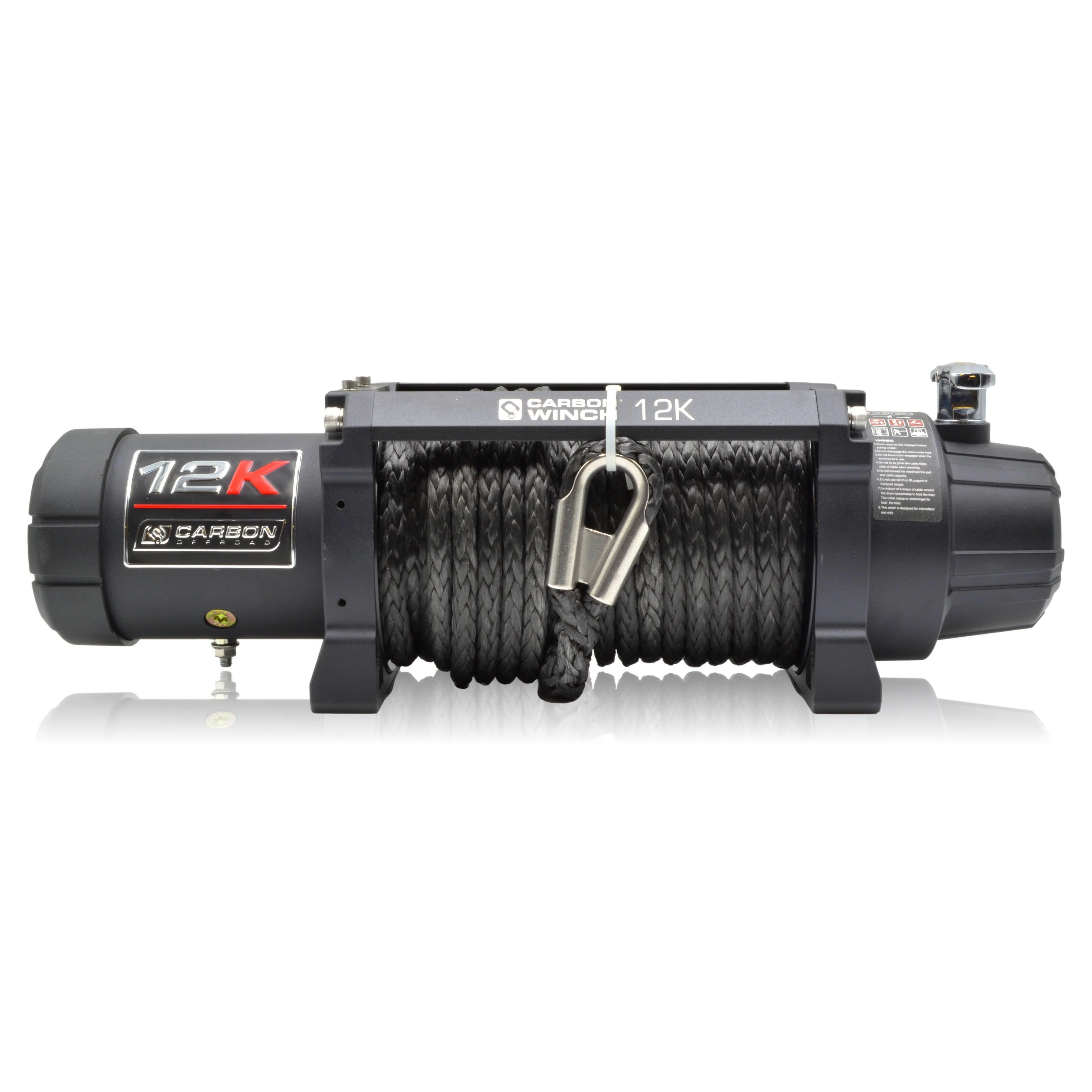 Carbon 12K - 12000lb Winch With Rope & Hook V3 - Image 3