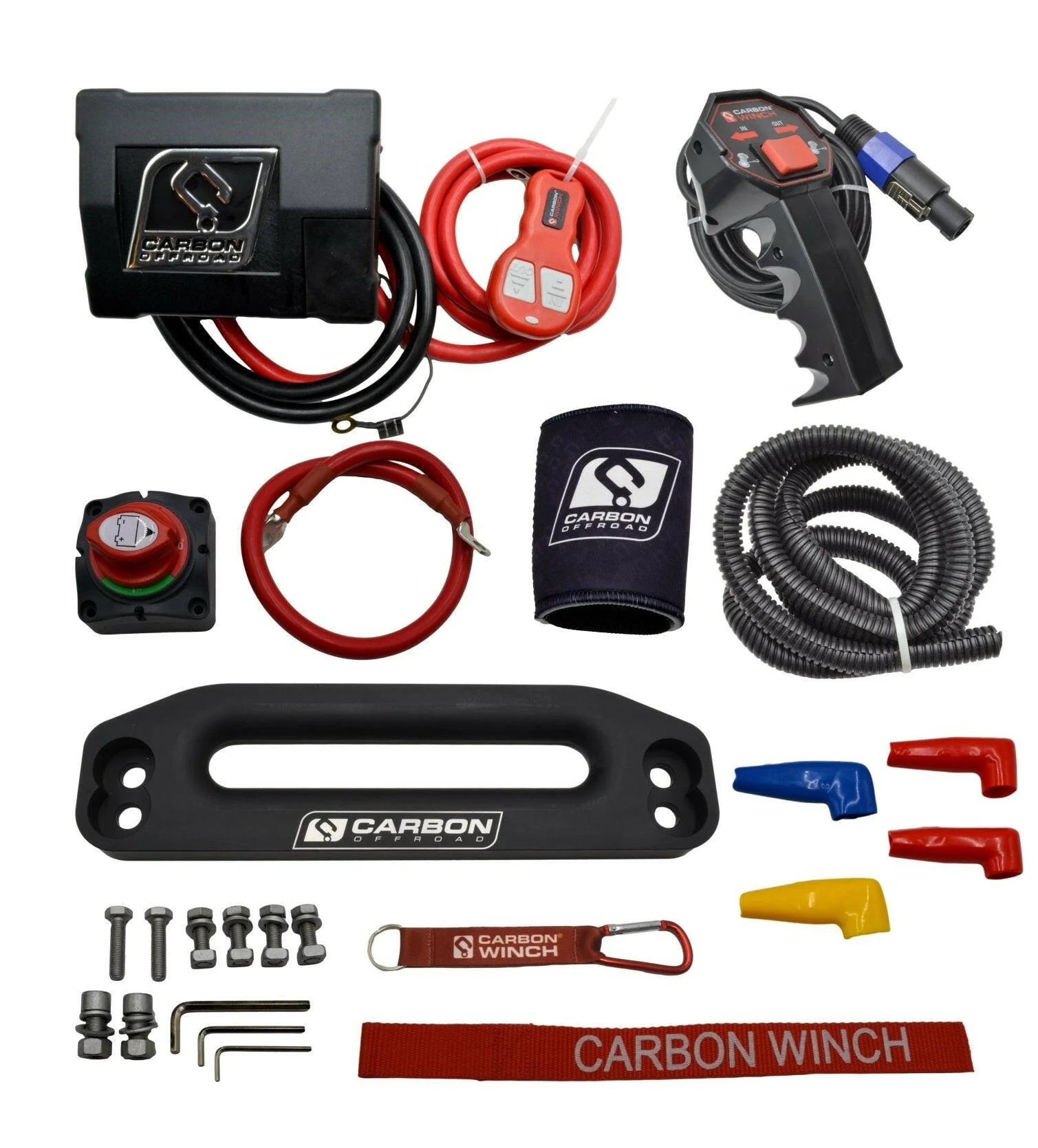 Carbon 12K - 12000lb Winch With Rope & Hook V3 - Image 6