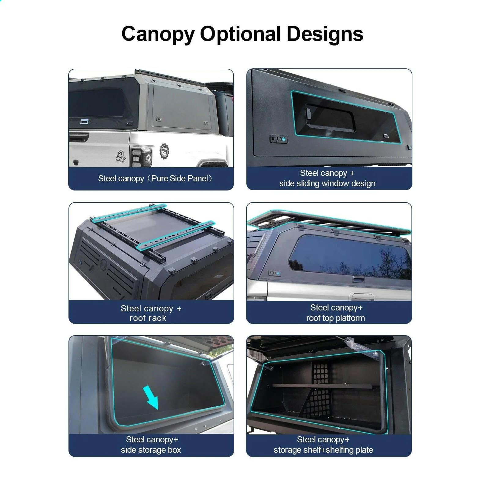Heavy Duty Aluminium Canopy for KGM SsangYong Musso - Short Wheel Base - Image 9