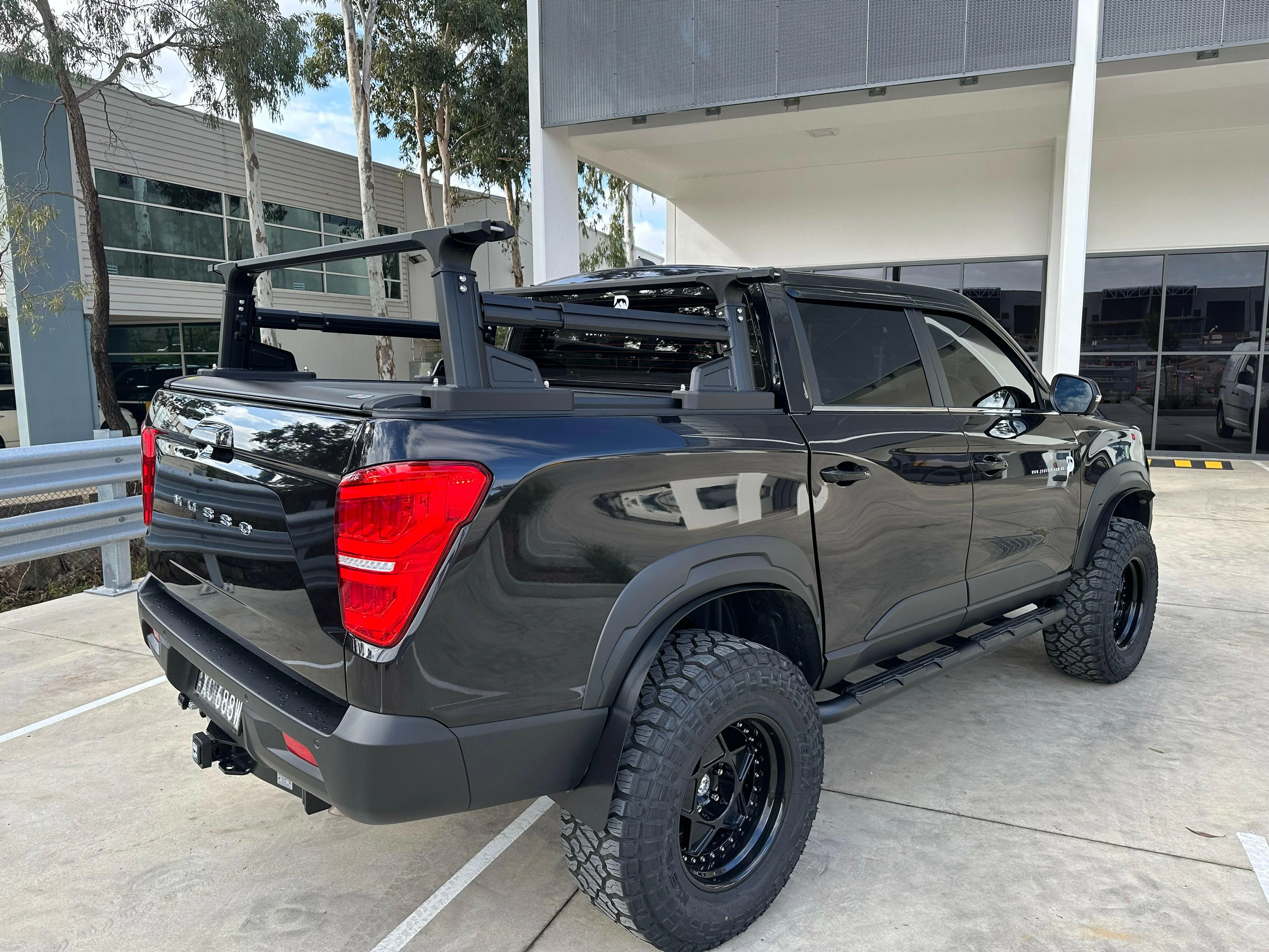 Ladder Rack System for KGM SsangYong Musso (BLACK) - Image 3