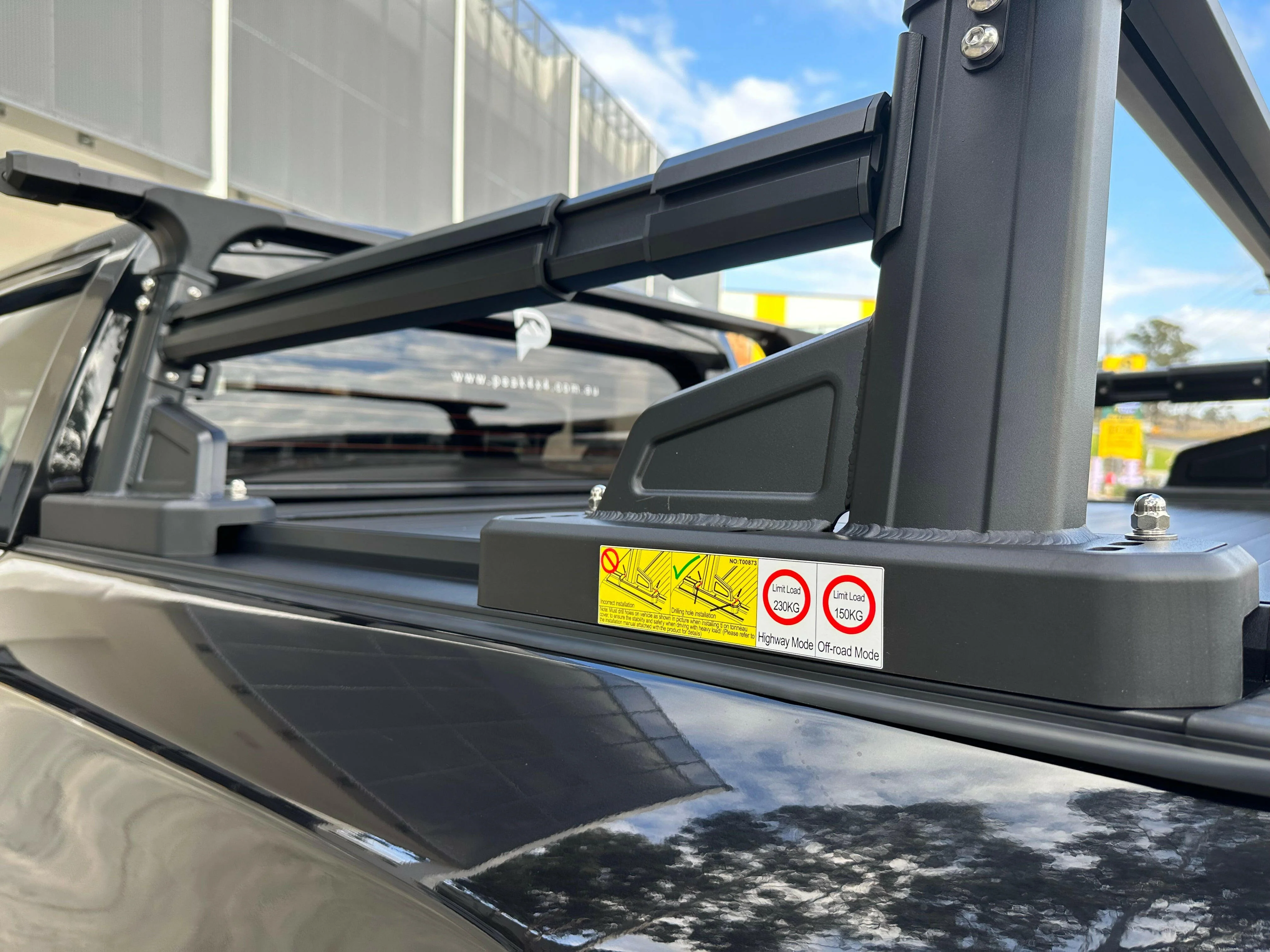 Ladder Rack System for KGM SsangYong Musso (BLACK) - Image 4