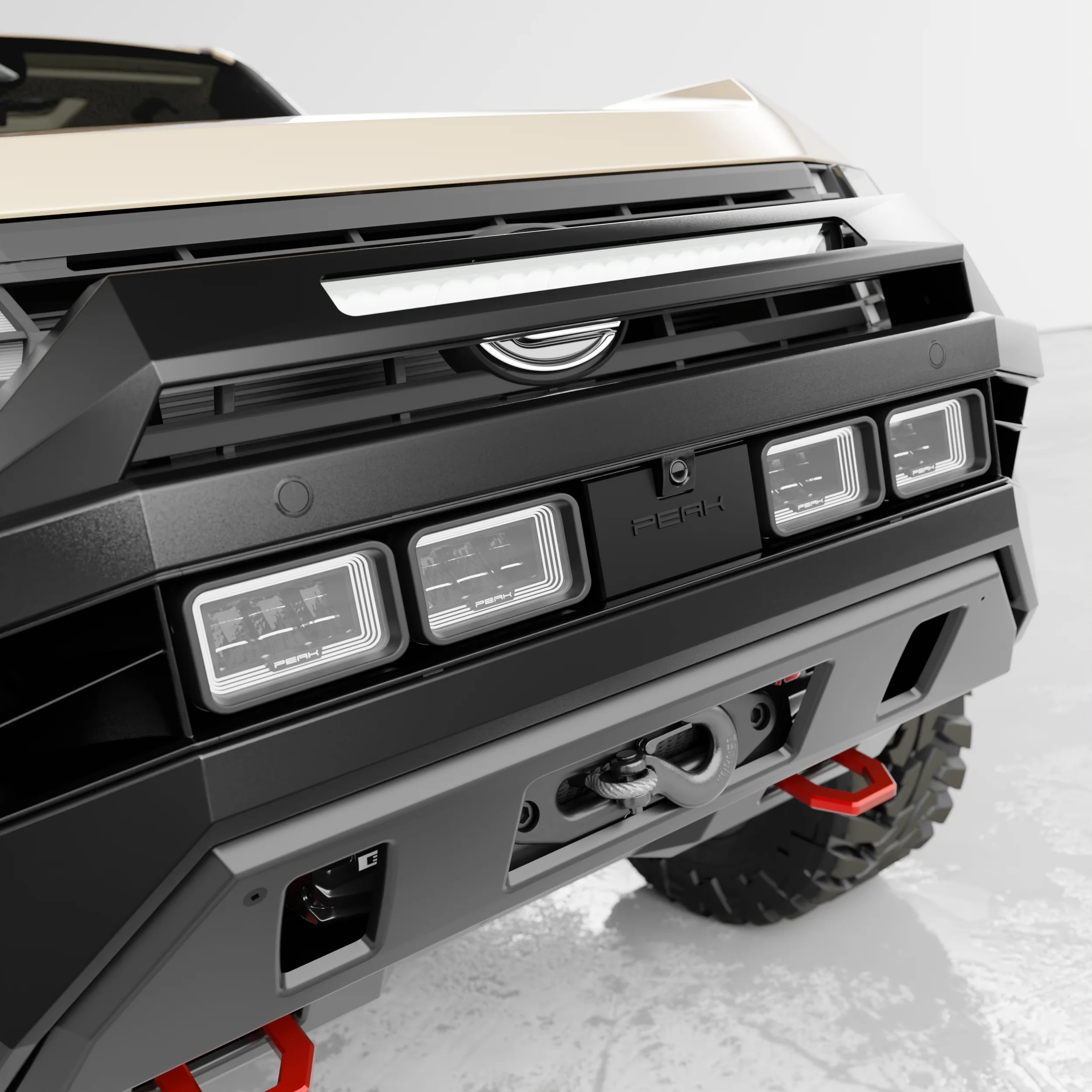 PEAK GX1 Hustler Bull Bar for Lexus GX550 | Dakar - Light Bar Edition - Image 10