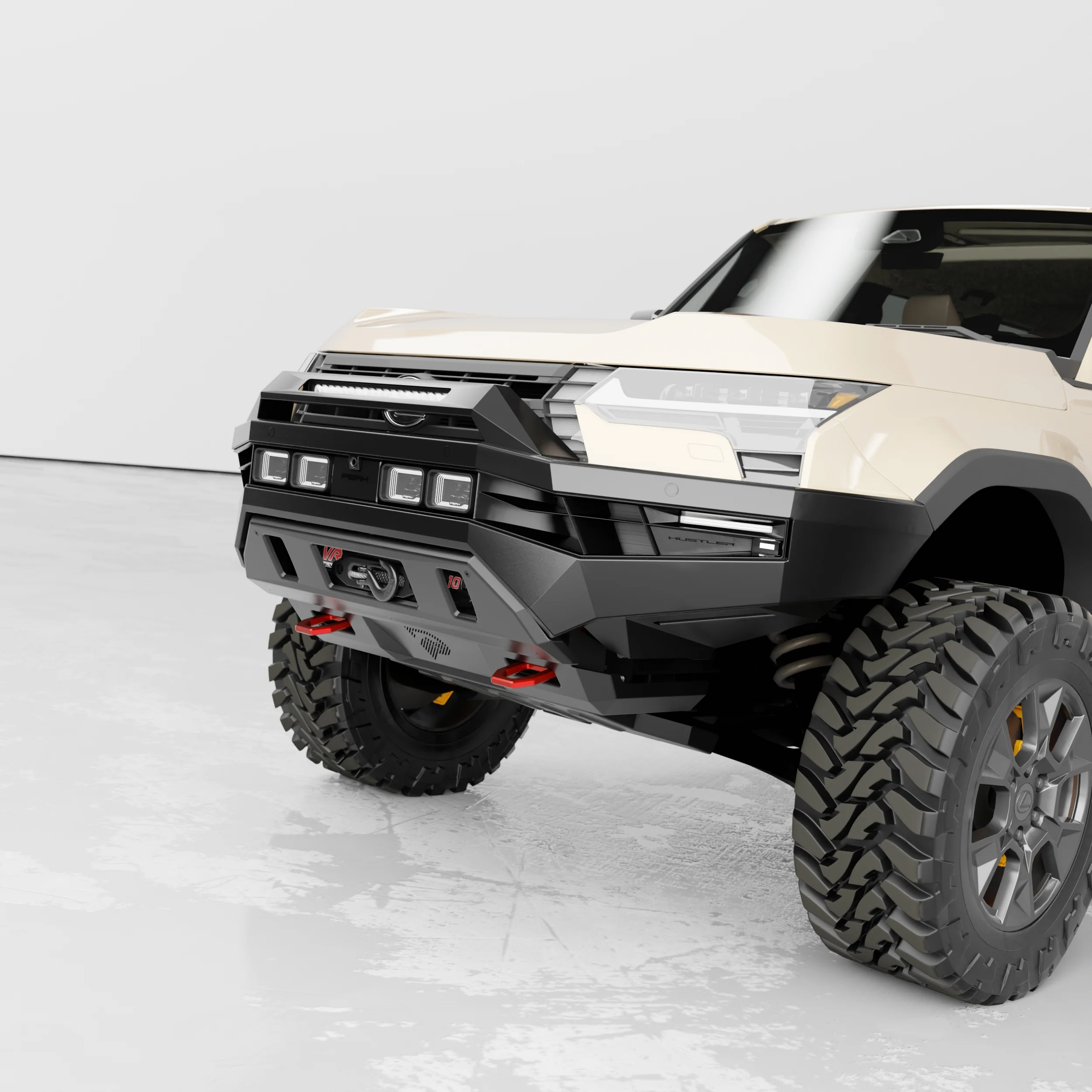 PEAK GX1 Hustler Bull Bar for Lexus GX550 | Dakar - Light Bar Edition - Image 3