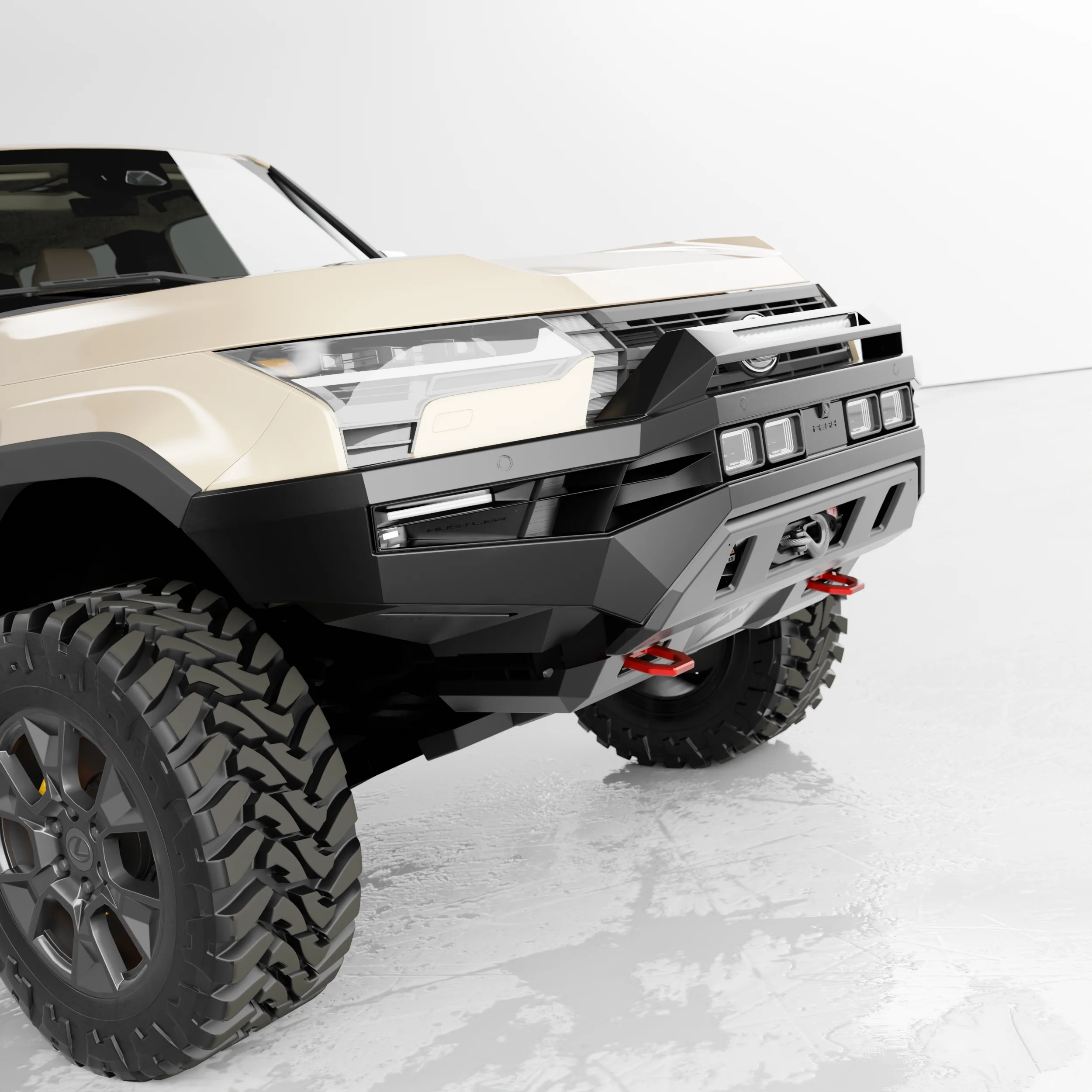 PEAK GX1 Hustler Bull Bar for Lexus GX550 | Dakar - Light Bar Edition - Image 7