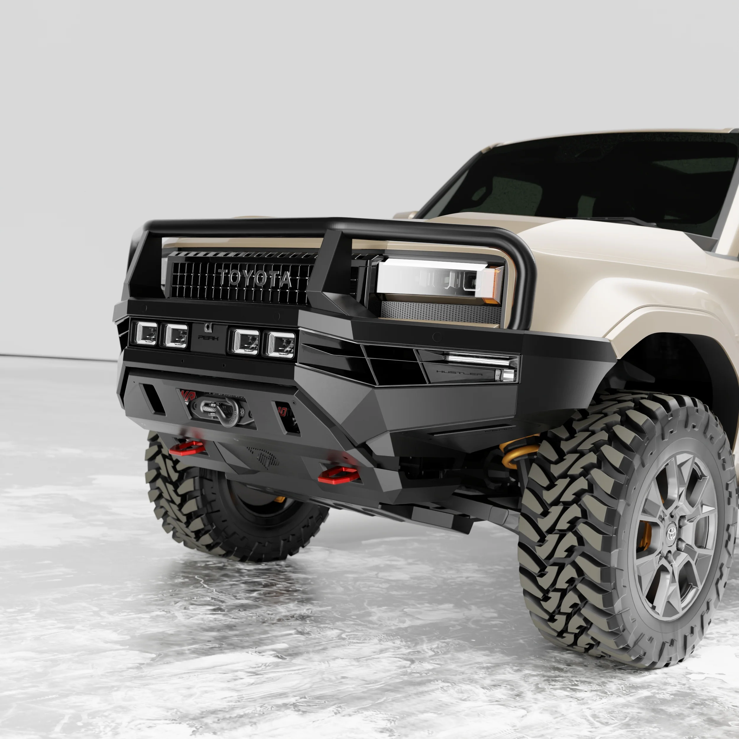 PEAK LC1 Hustler Bull Bar for Toyota Landcruiser Prado 250 | Triple Loop - Image 3