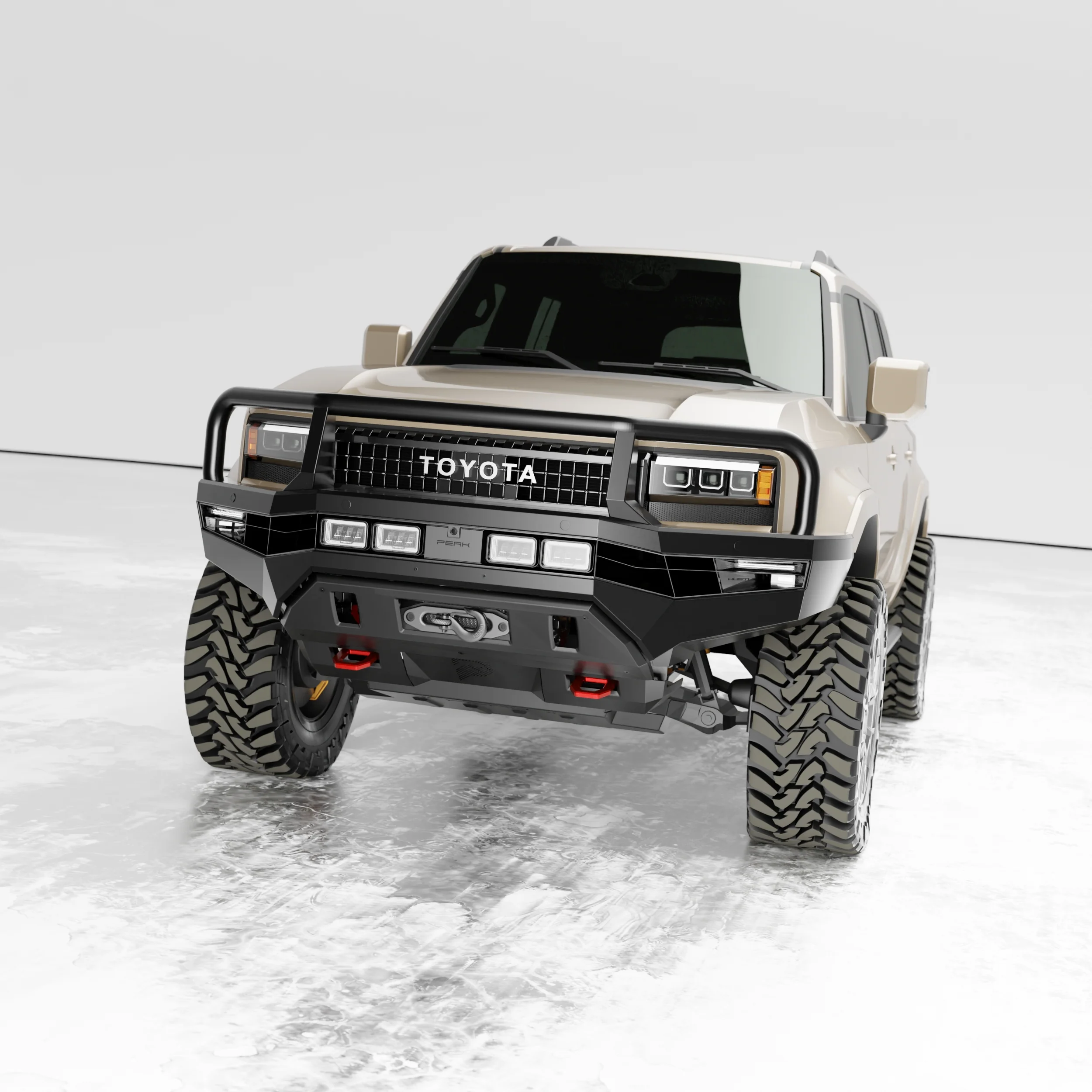 PEAK LC1 Hustler Bull Bar for Toyota Landcruiser Prado 250 | Triple Loop - Image 5