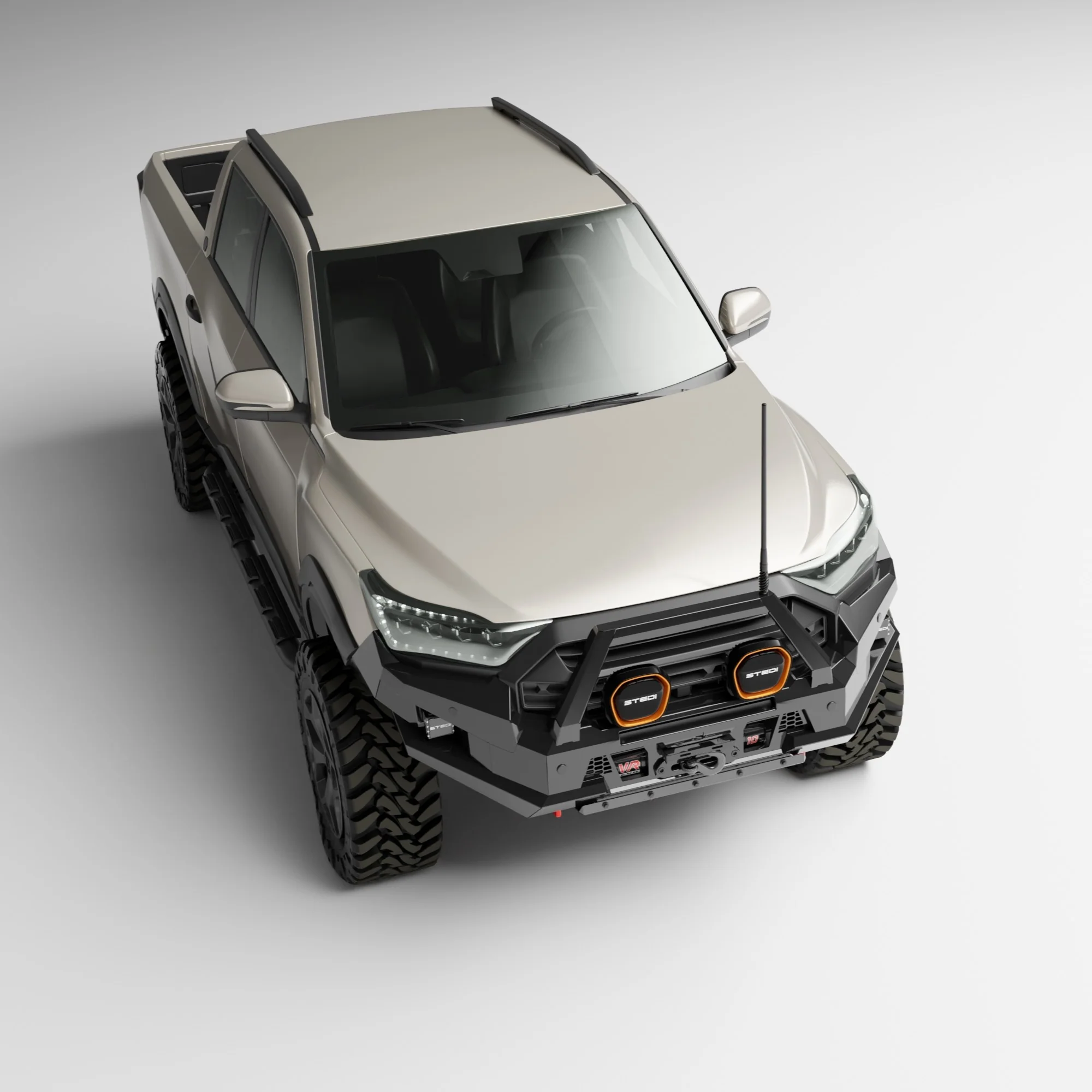 PEAK R1 NightHawk Steel Bull Bar For KGM SsangYong Musso Ultimate 2025+ (Single Loop) - Image 5