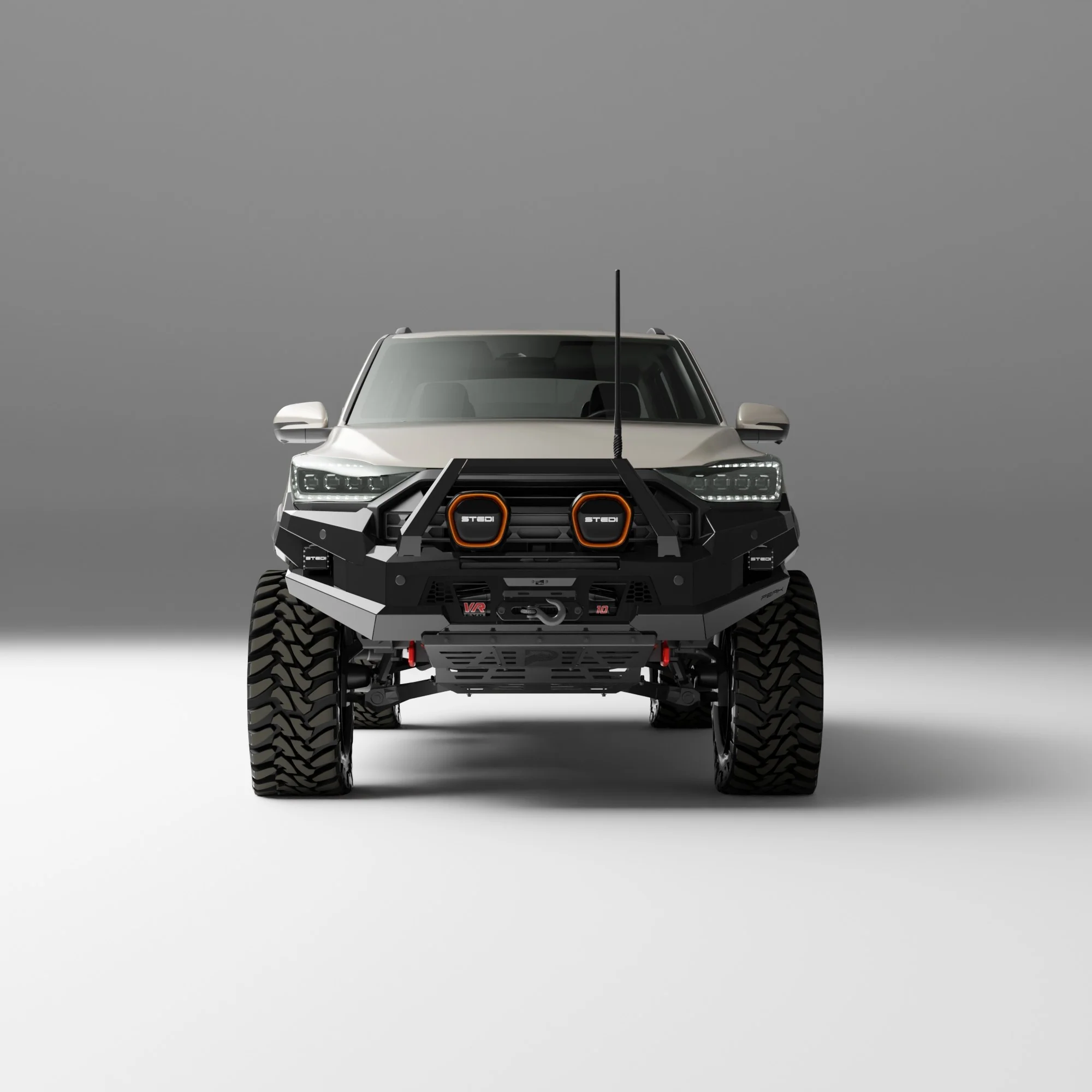 PEAK R1 NightHawk Steel Bull Bar For KGM SsangYong Musso Ultimate 2025+ (Single Loop) - Image 9