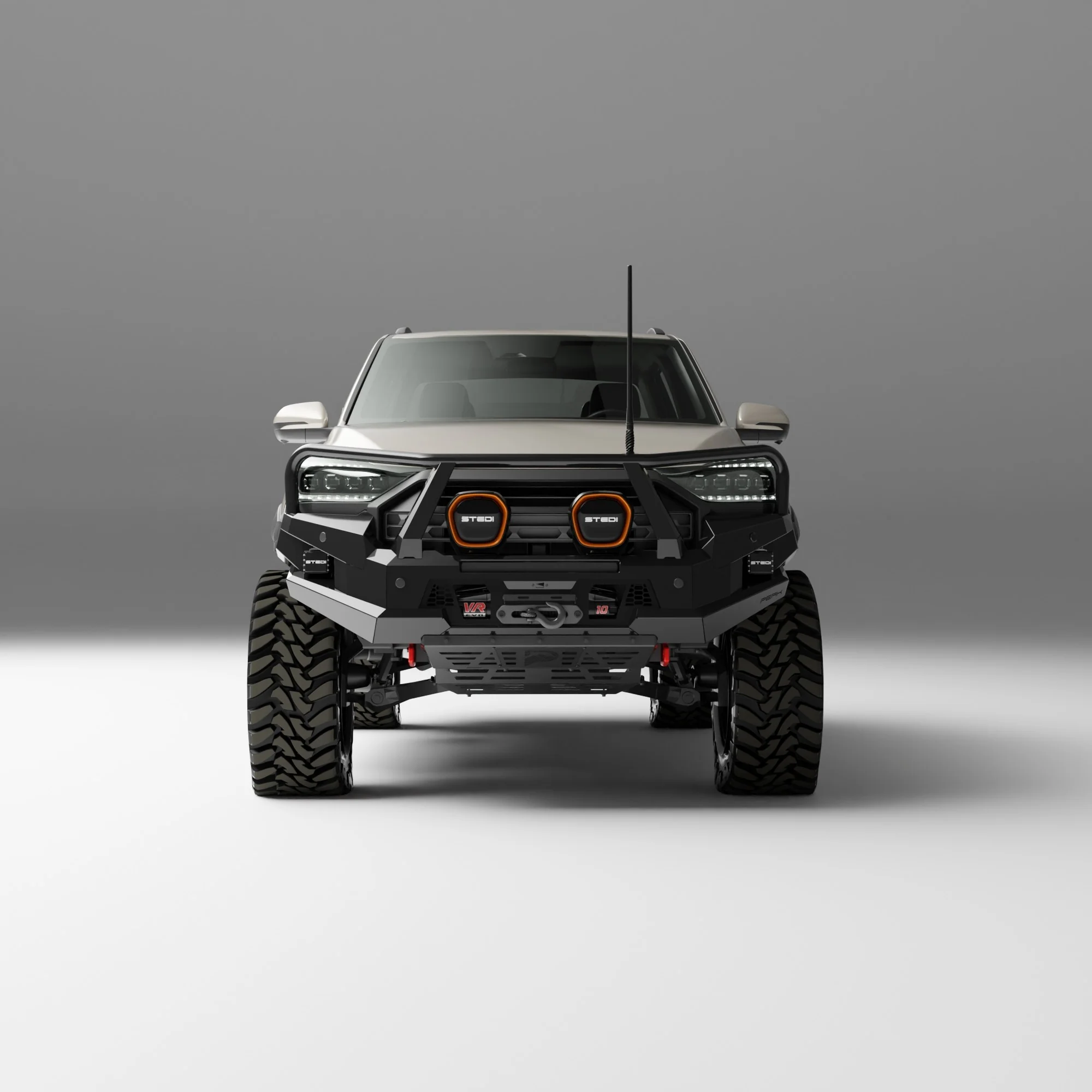 PEAK R1 NightHawk Steel Bull Bar For KGM SsangYong Musso Ultimate 2025+ (Triple Loop) - Image 10