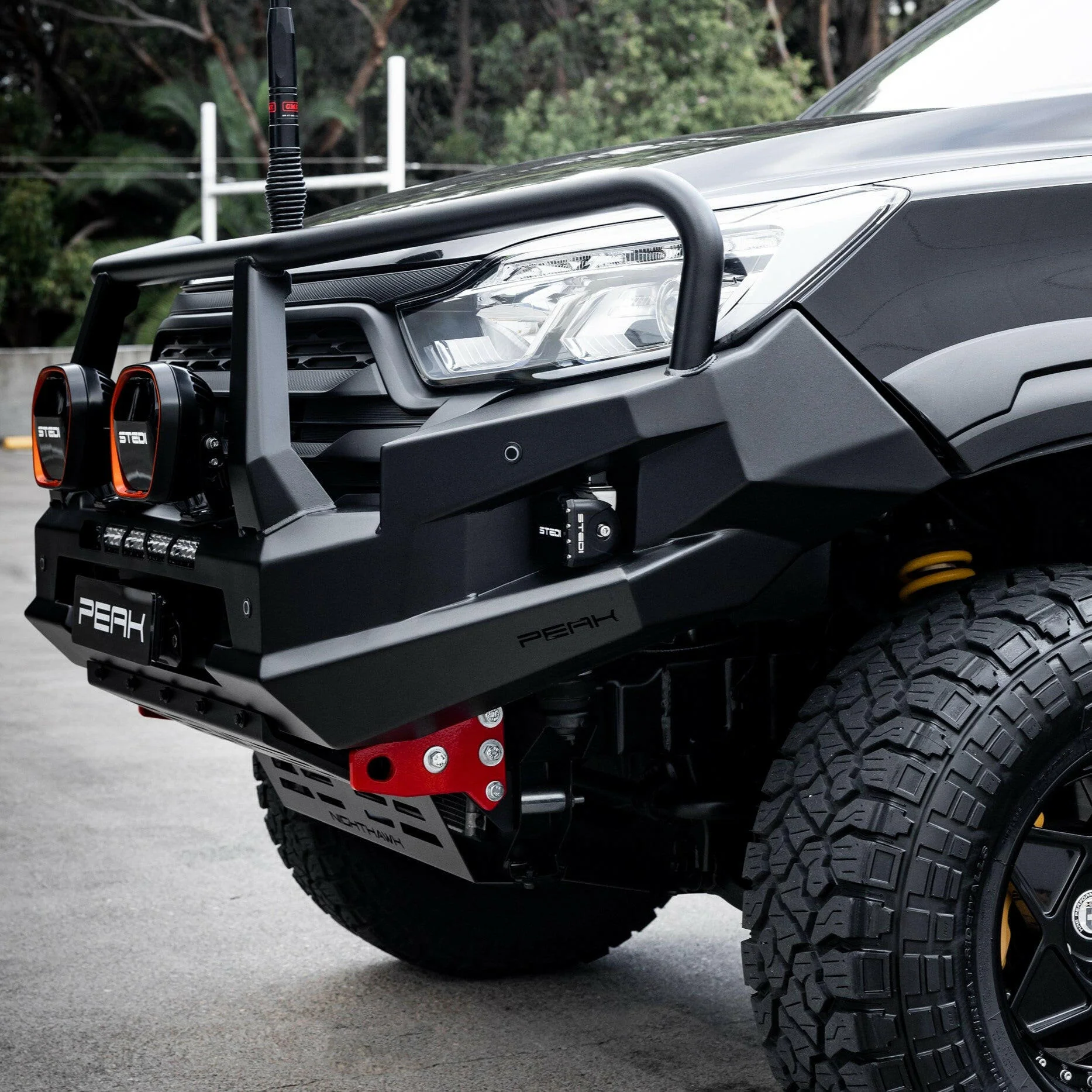 PEAK M1 NightHawk Steel Bull Bar For KGM SsangYong Musso (Triple Loop) - Image 19