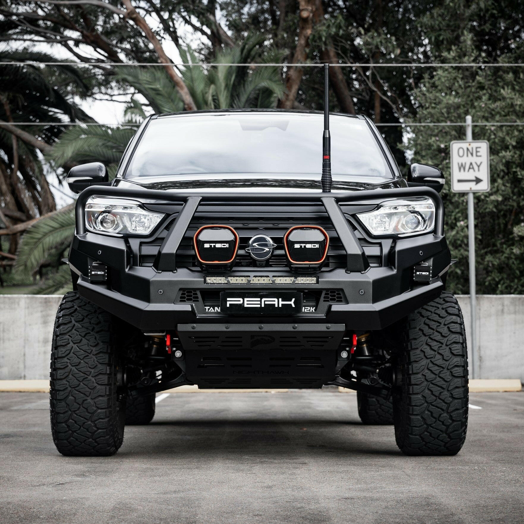 PEAK M1 NightHawk Steel Bull Bar For KGM SsangYong Musso (Triple Loop) - Image 20
