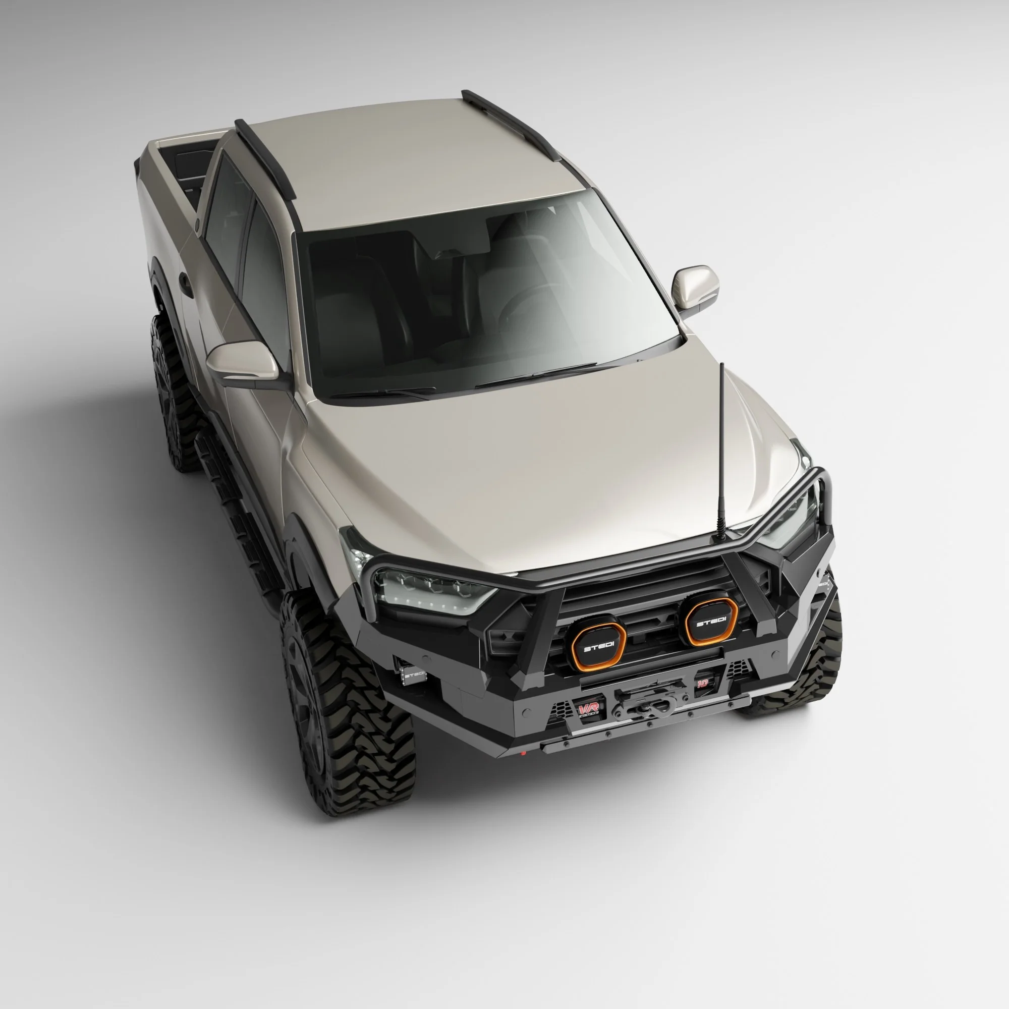 PEAK R1 NightHawk Steel Bull Bar For KGM SsangYong Musso Ultimate 2025+ (Triple Loop) - Image 5