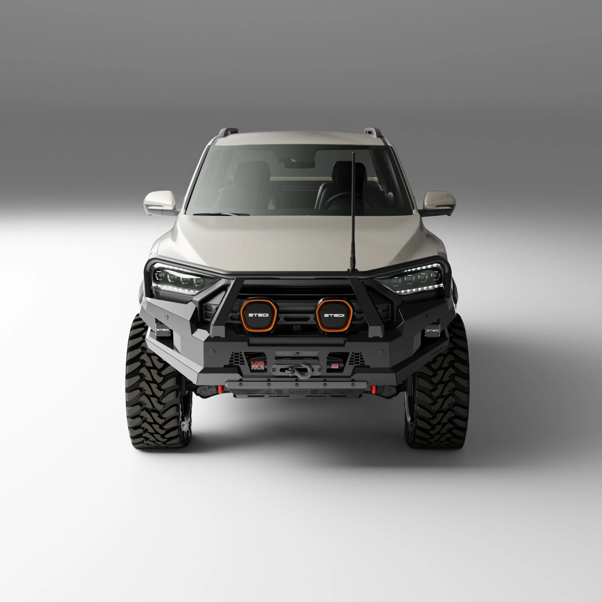 PEAK R1 NightHawk Steel Bull Bar For KGM SsangYong Musso Ultimate 2025+ (Triple Loop) - Image 9