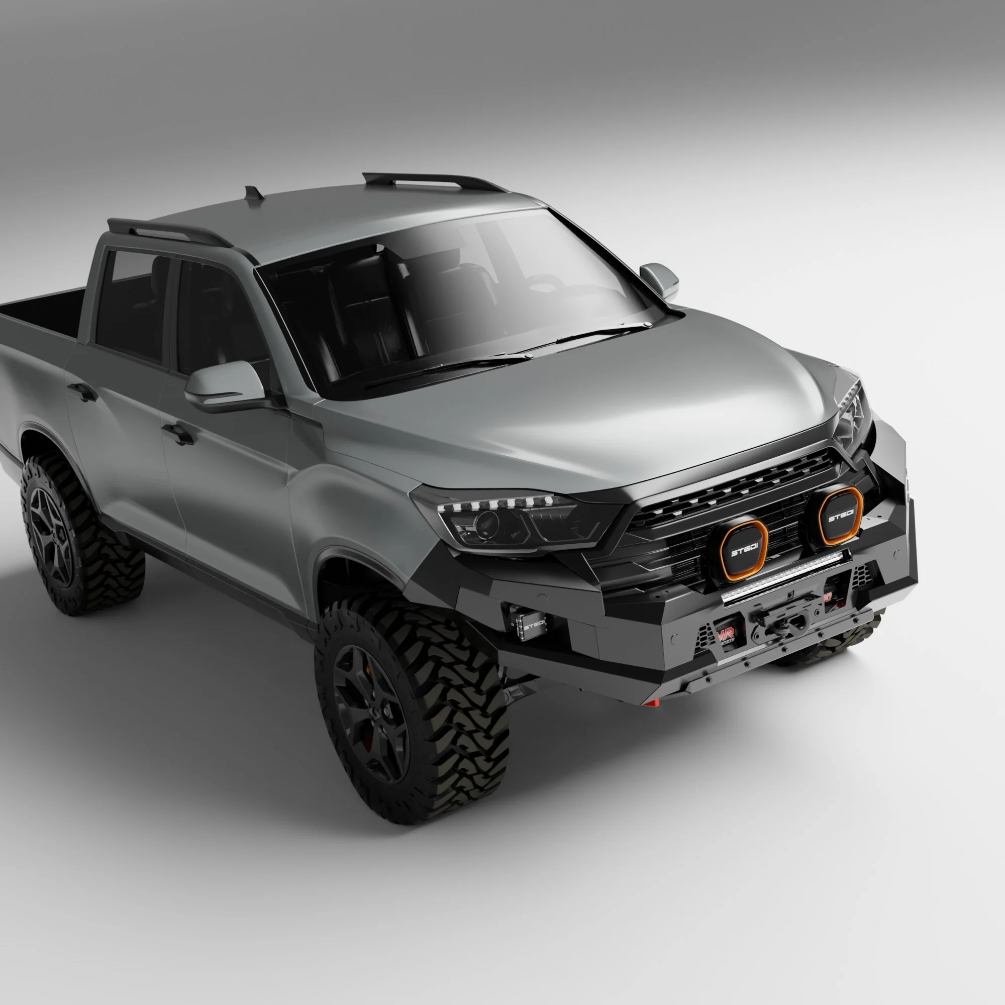 PEAK M1 NightHawk Steel Bull Bar For KGM SsangYong Musso (No Loop) - Image 6