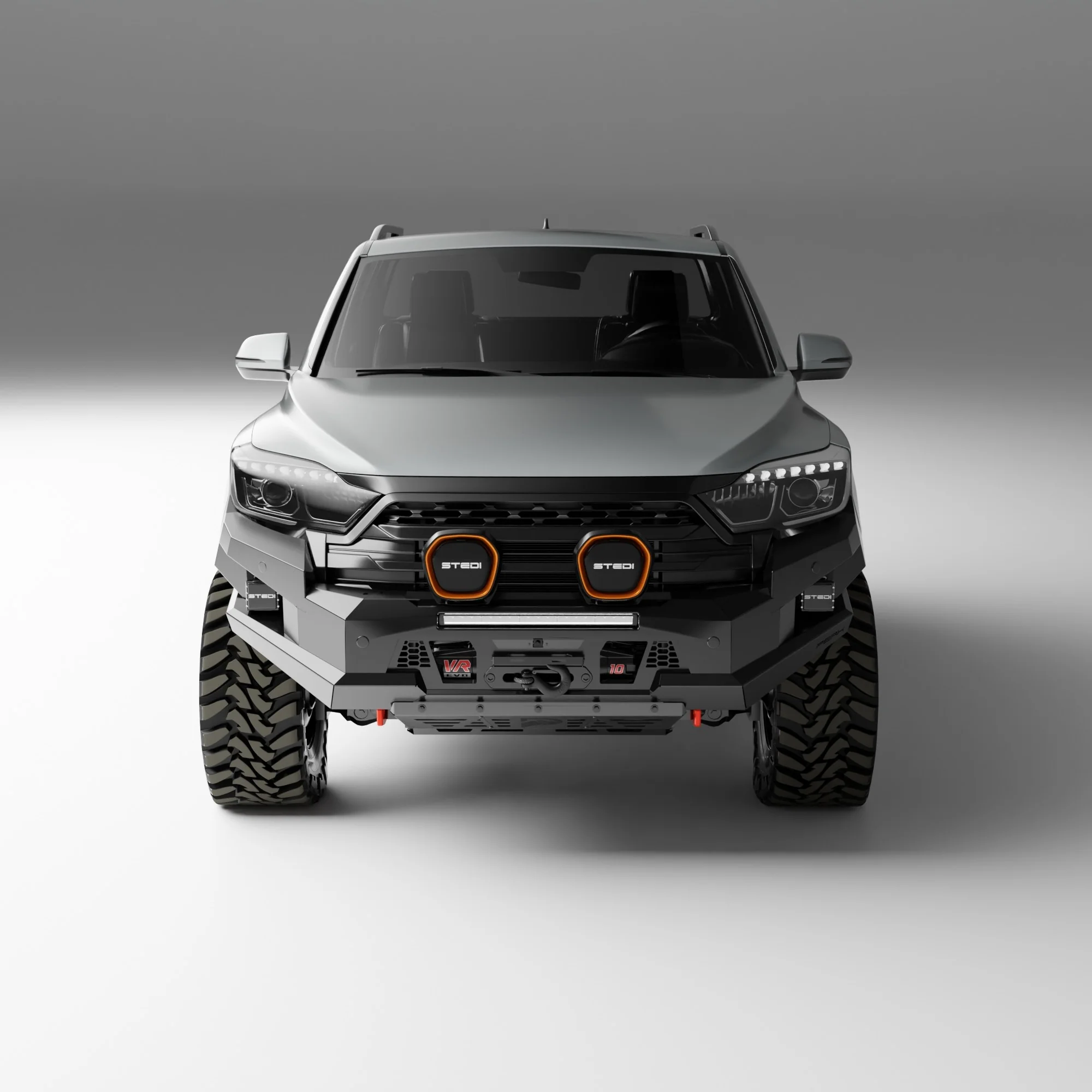 PEAK M1 NightHawk Steel Bull Bar For KGM SsangYong Musso (No Loop) - Image 8