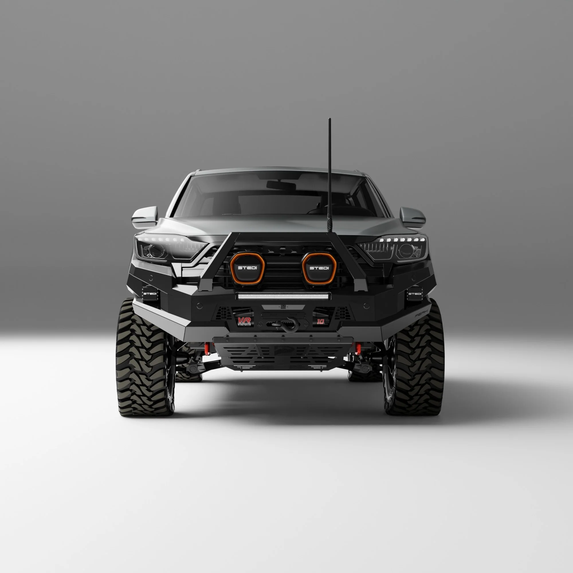 PEAK M1 NightHawk Steel Bull Bar For KGM SsangYong Musso (Single Loop) - Image 11