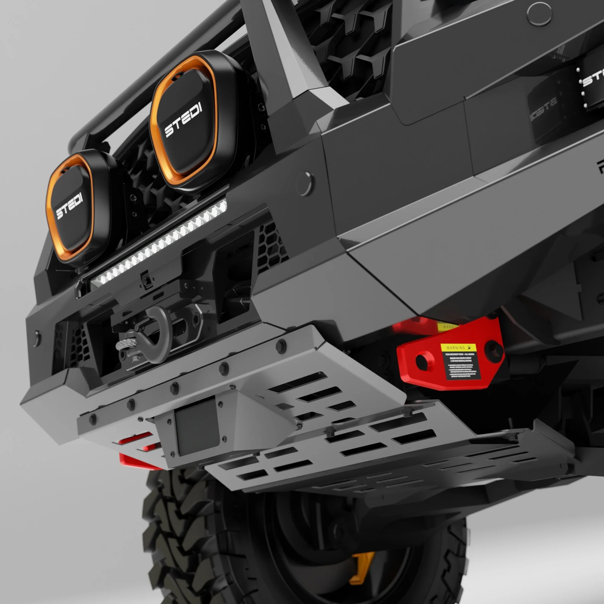 PEAK M1 NightHawk Steel Bull Bar For KGM SsangYong Musso (Single Loop) - Image 16