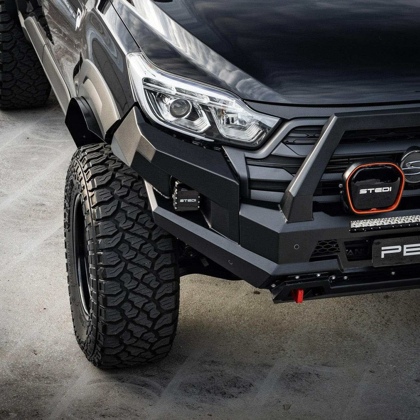 PEAK M1 NightHawk Steel Bull Bar For KGM SsangYong Musso (Single Loop) - Image 18