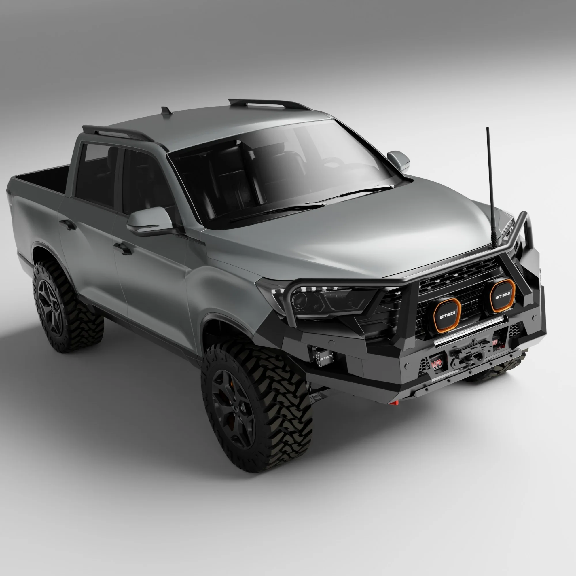 PEAK M1 NightHawk Steel Bull Bar For KGM SsangYong Musso (Triple Loop) - Image 5