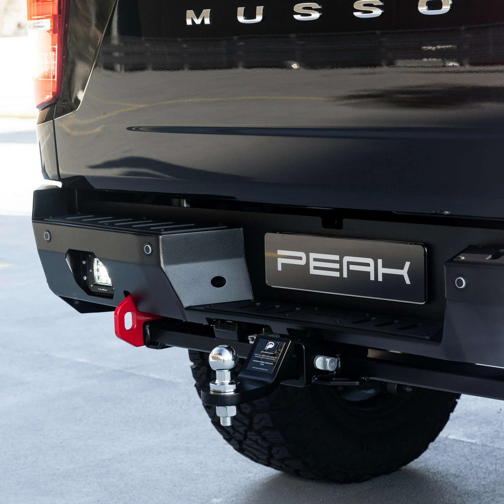 PEAK Nighthawk Steel Rear Bumper with 3500kg TowBar & Recovery Points for KGM SsangYong Musso - Image 5