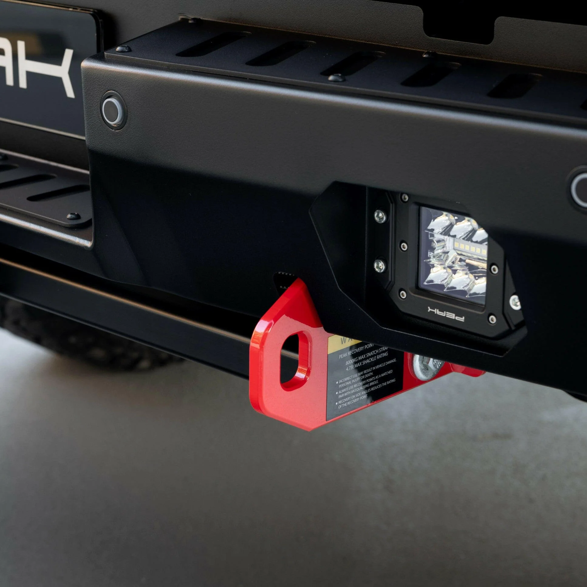 PEAK Nighthawk Steel Rear Bumper with 3500kg TowBar & Recovery Points for KGM SsangYong Musso - Image 6