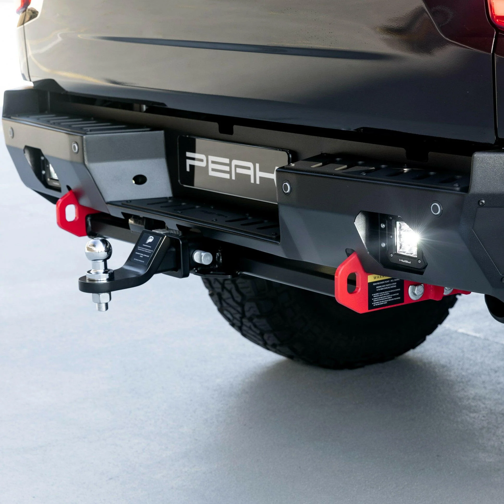 PEAK Nighthawk Steel Rear Bumper with 3500kg TowBar & Recovery Points for KGM SsangYong Musso - Image 9