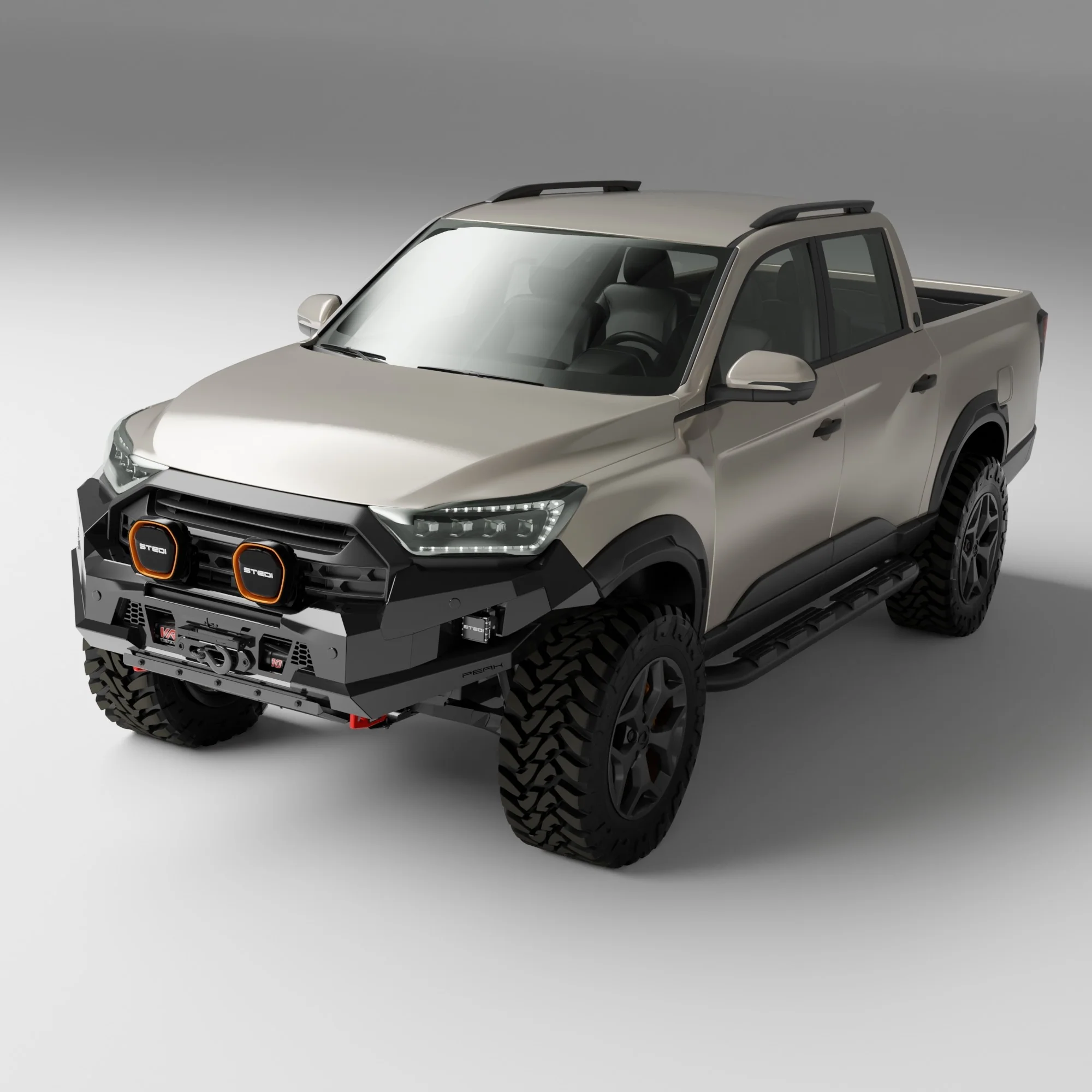 PEAK R1 NightHawk Steel Bull Bar For KGM SsangYong Musso Ultimate 2025+ (No Loop) - Image 3