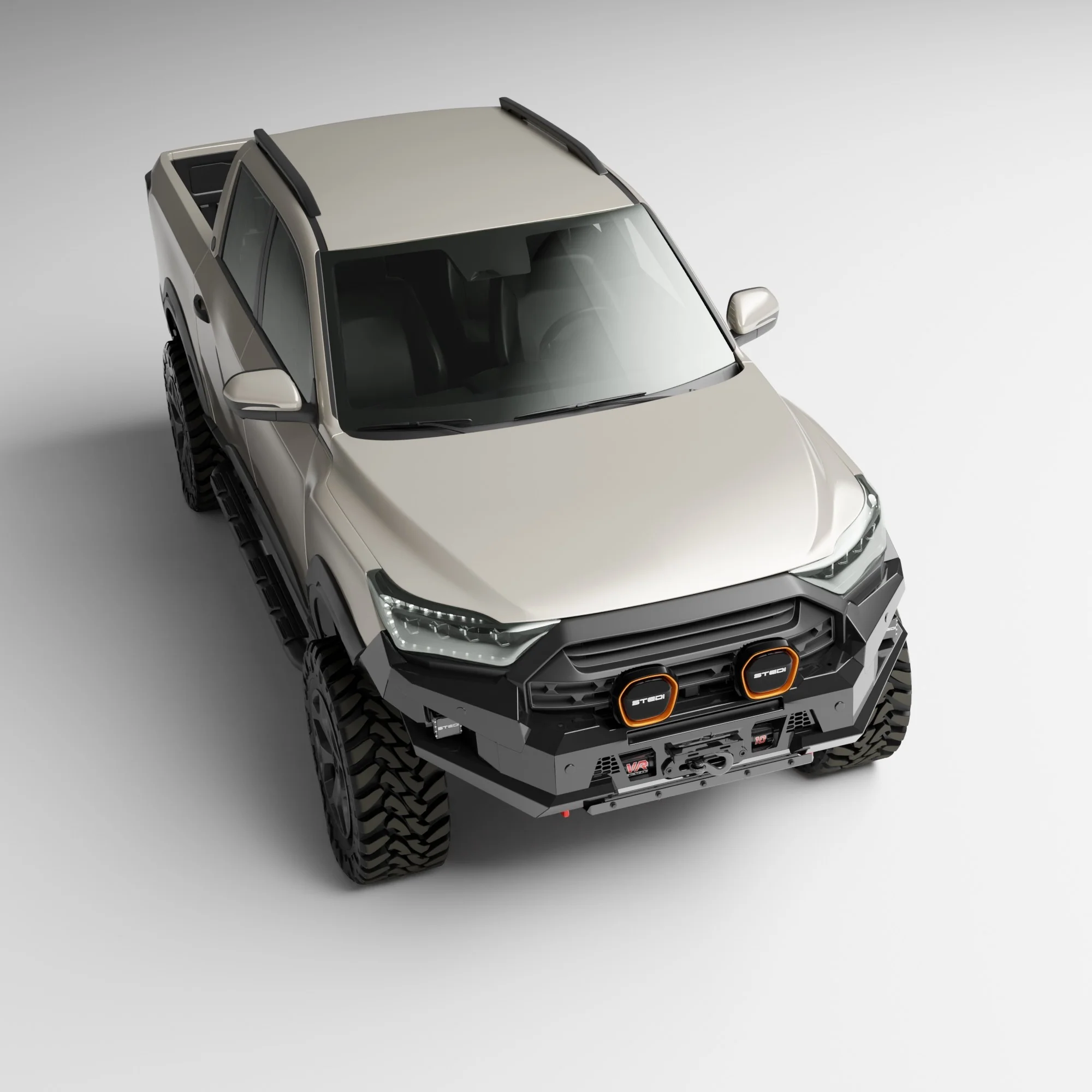 PEAK R1 NightHawk Steel Bull Bar For KGM SsangYong Musso Ultimate 2025+ (No Loop) - Image 5