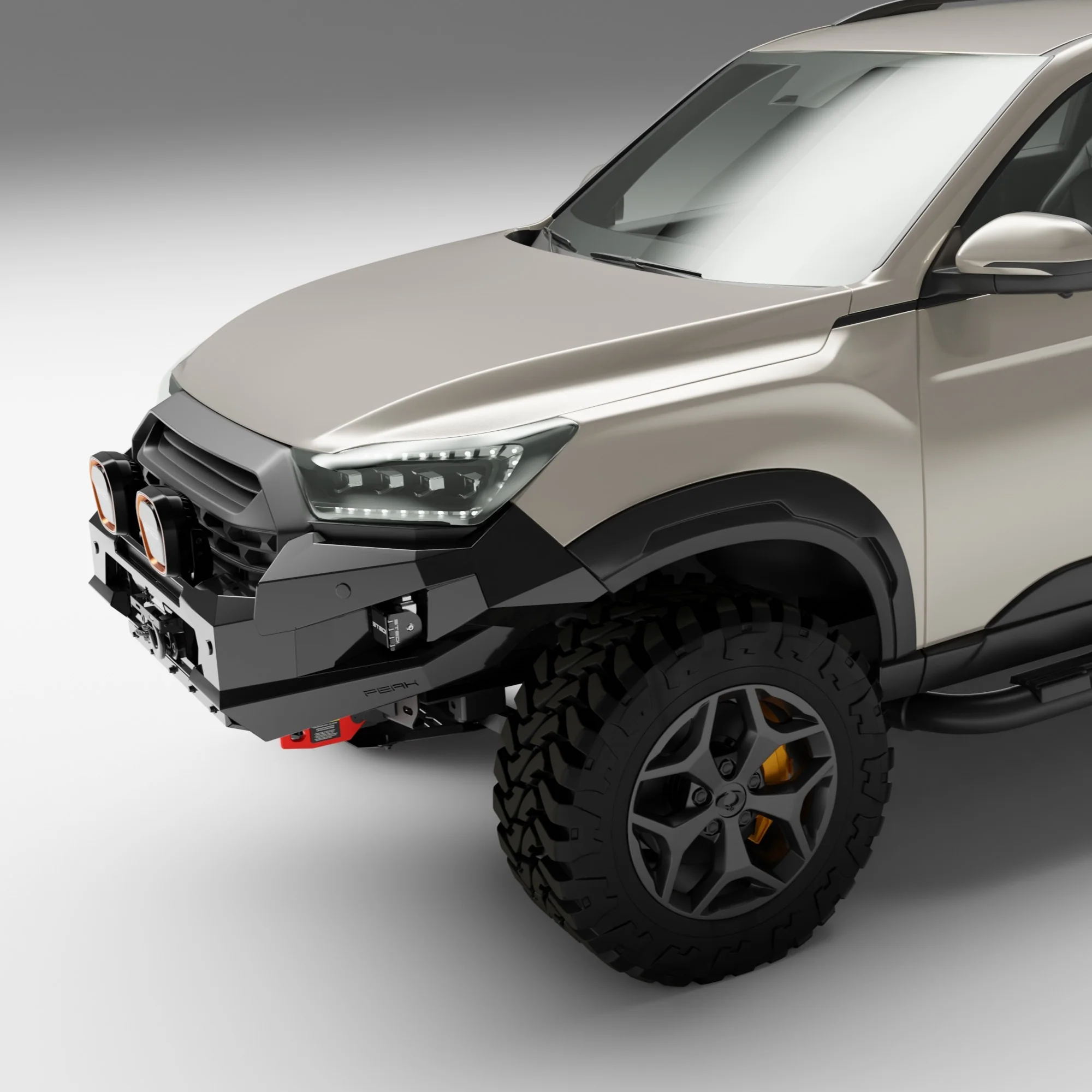 PEAK R1 NightHawk Steel Bull Bar For KGM SsangYong Musso Ultimate 2025+ (No Loop) - Image 6