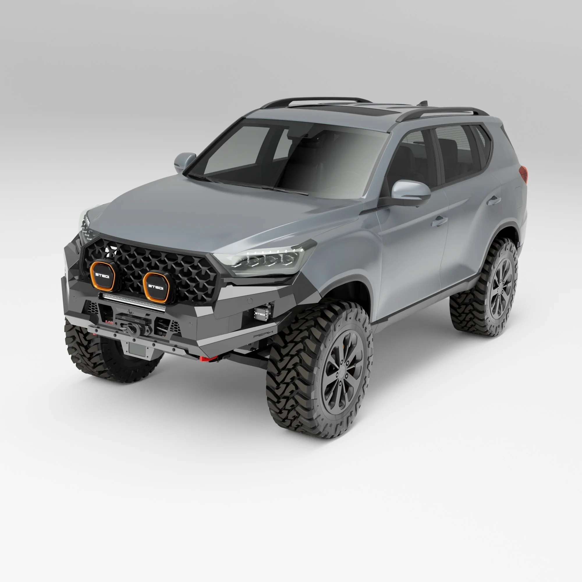 PEAK R1 NightHawk Steel Bull Bar For KGM SsangYong Rexton (No Loop) - Image 3