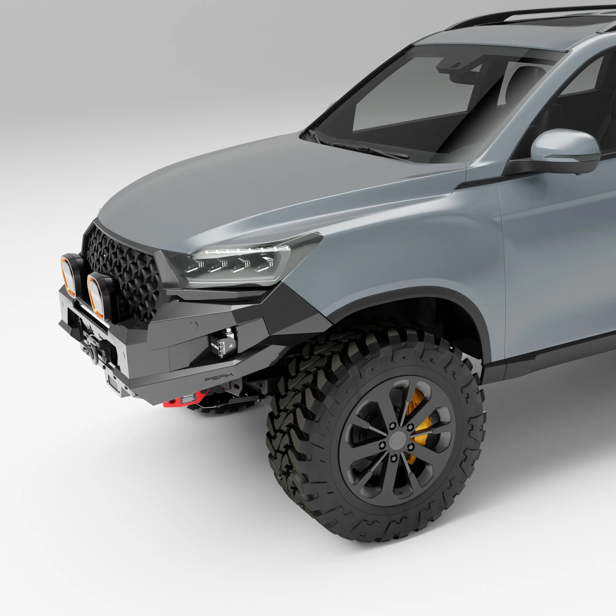 PEAK R1 NightHawk Steel Bull Bar For KGM SsangYong Rexton (No Loop) - Image 6