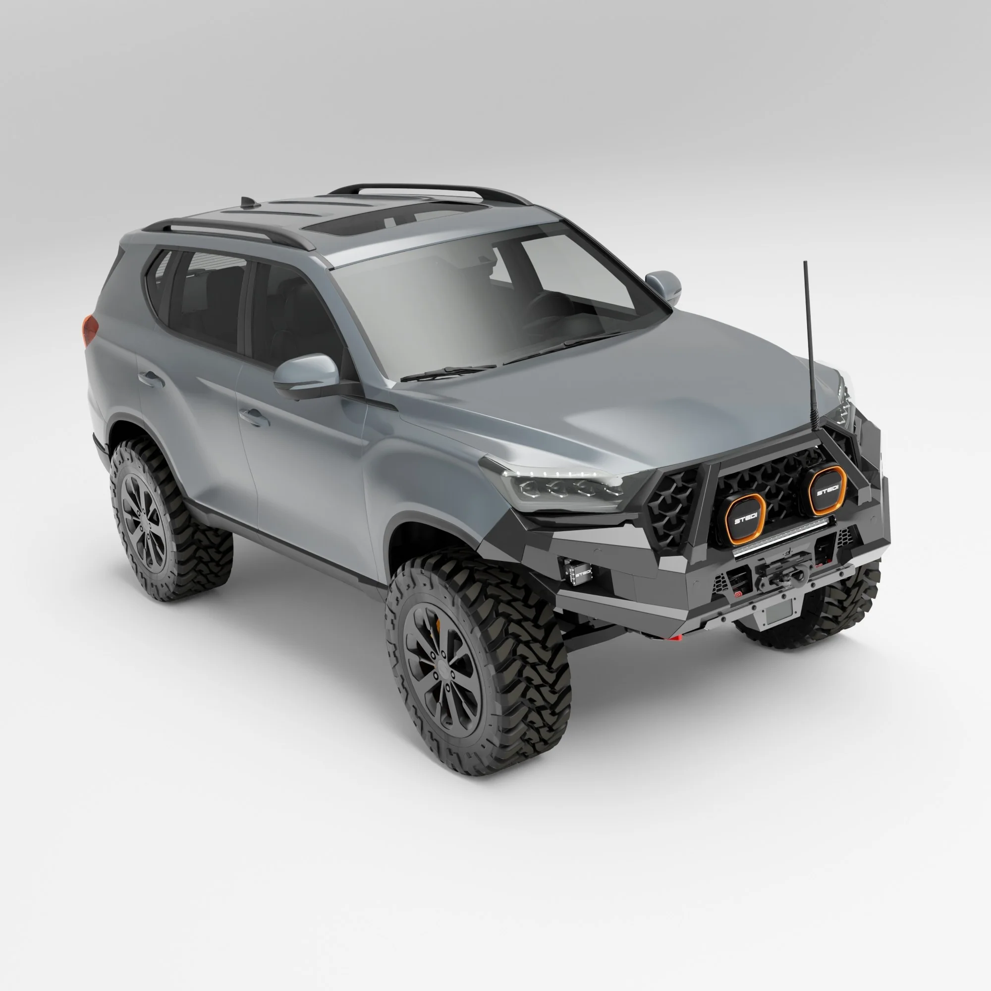 PEAK R1 NightHawk Steel Bull Bar For KGM SsangYong Rexton (Single Loop) - Image 4