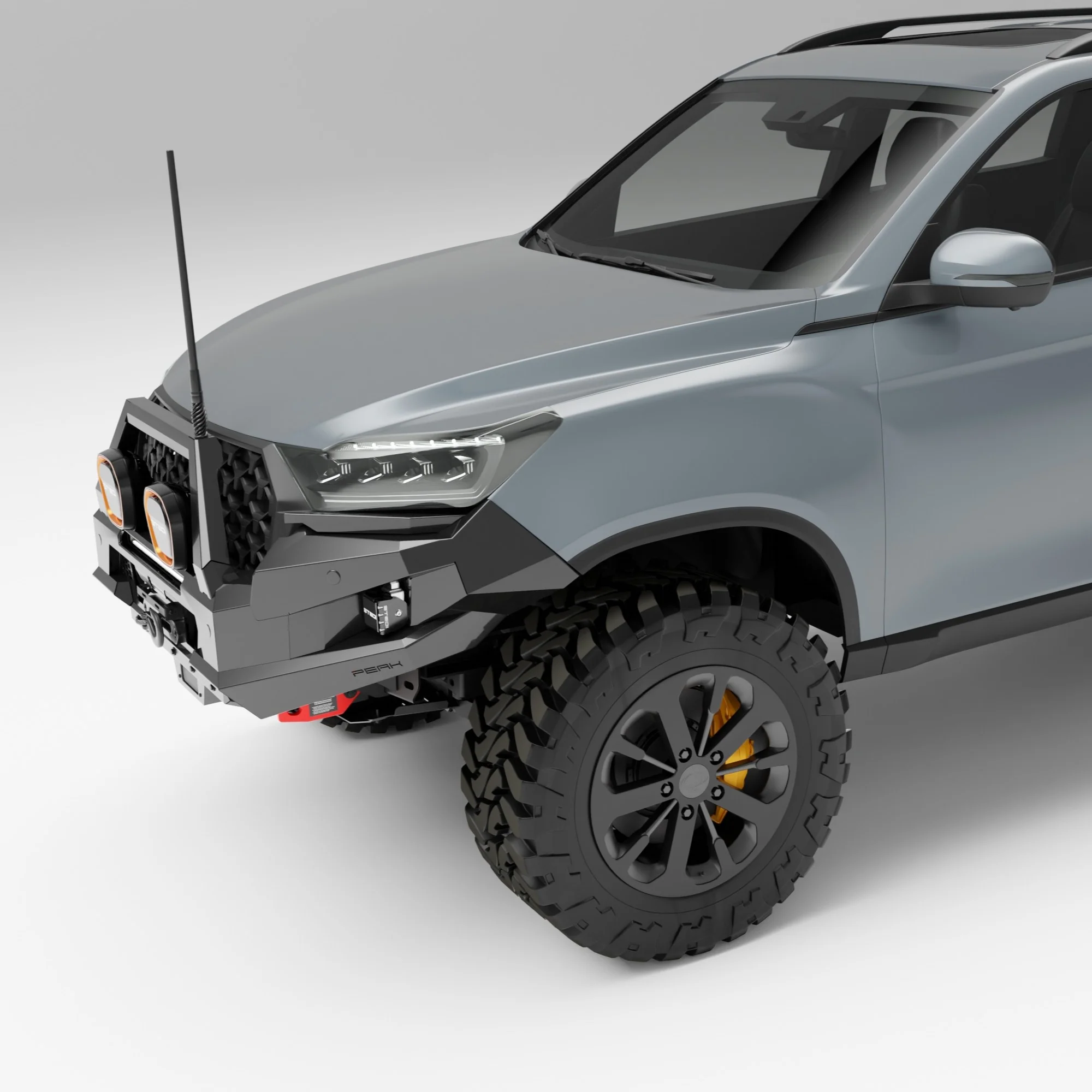 PEAK R1 NightHawk Steel Bull Bar For KGM SsangYong Rexton (Single Loop) - Image 6