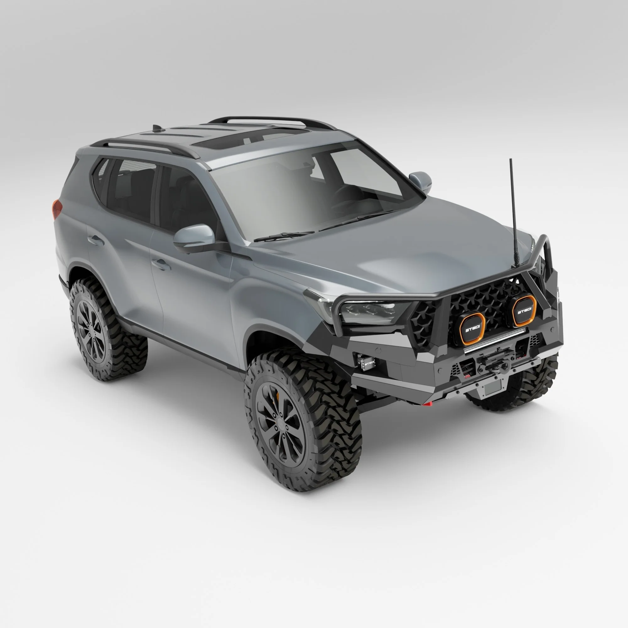 PEAK R1 NightHawk Steel Bull Bar For KGM SsangYong Rexton (Triple Loop) - Image 5