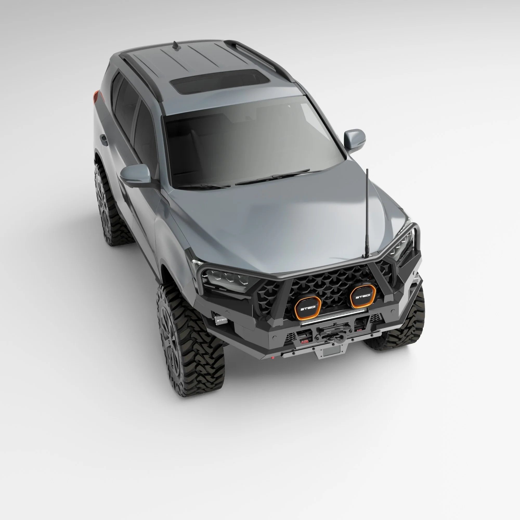 PEAK R1 NightHawk Steel Bull Bar For KGM SsangYong Rexton (Triple Loop) - Image 6